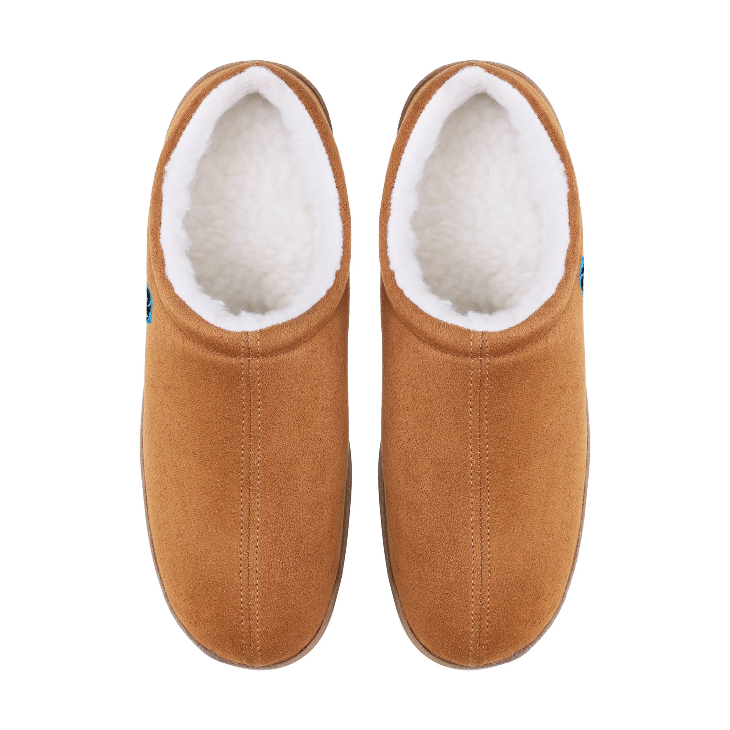 Carolina Panthers NFL Mens Low Top Suede Slippers - Image 4