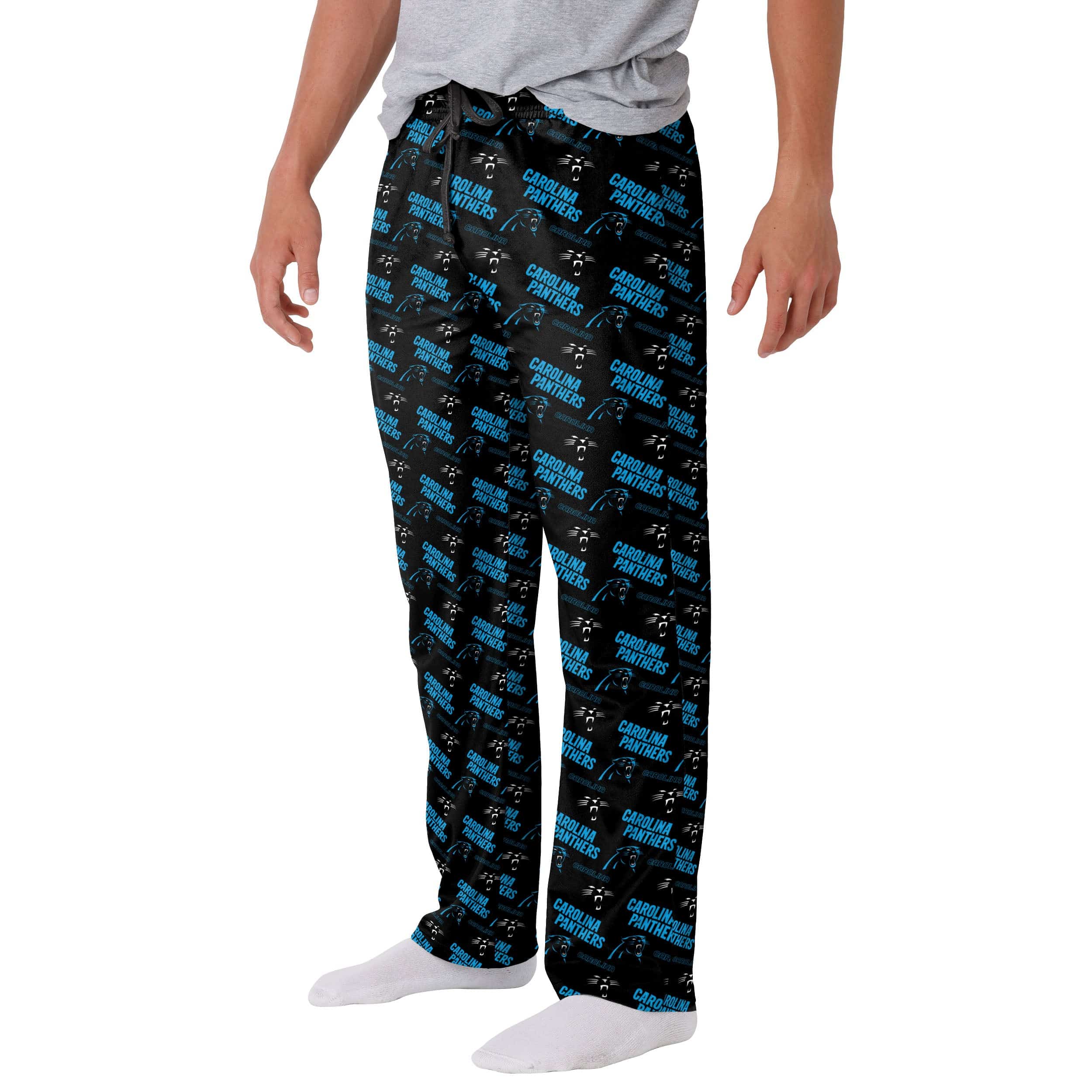 Carolina Panthers NFL Mens Repeat Print Lounge Pants