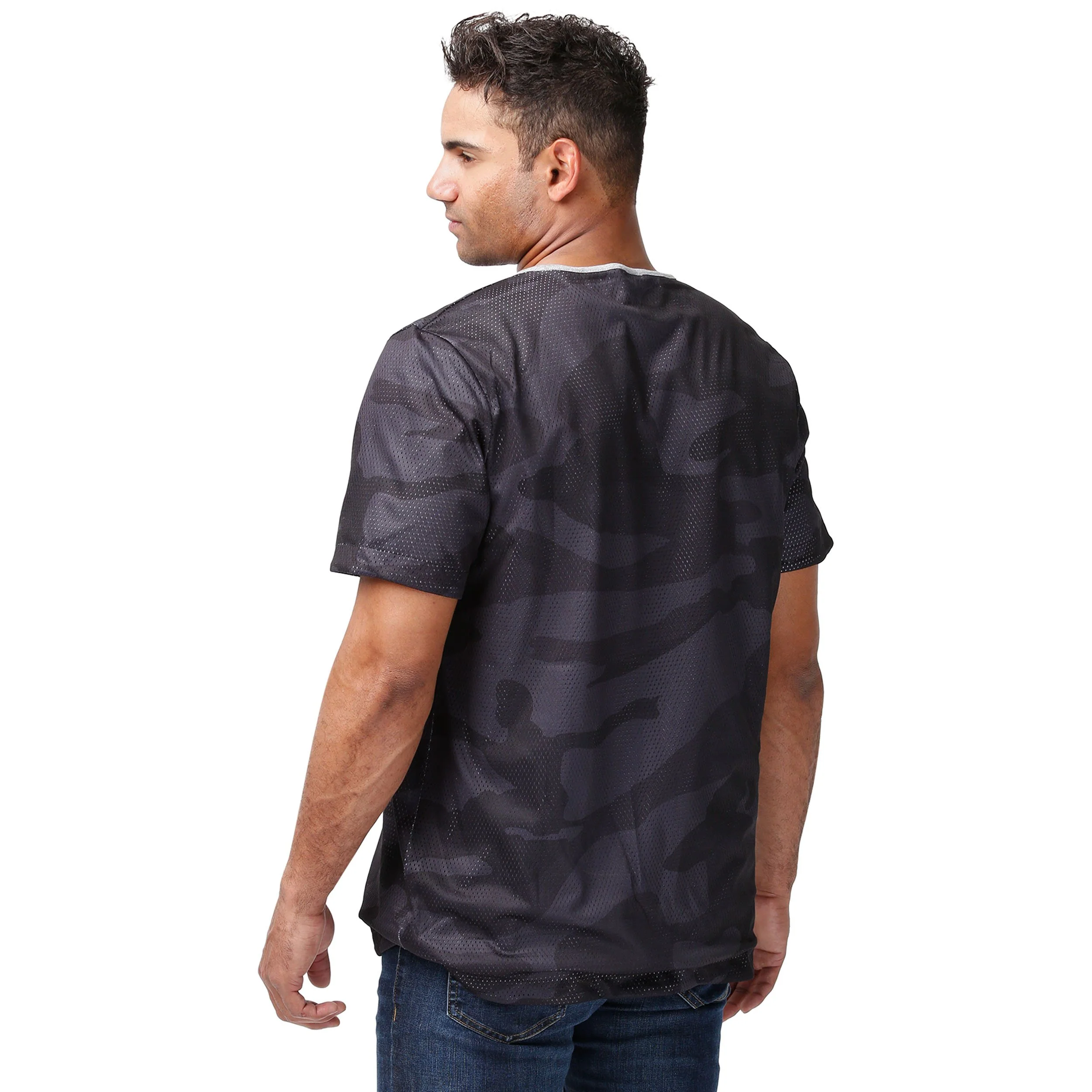 Carolina Panthers NFL Mens Reversible Mesh Matchup T-Shirt - Image 4