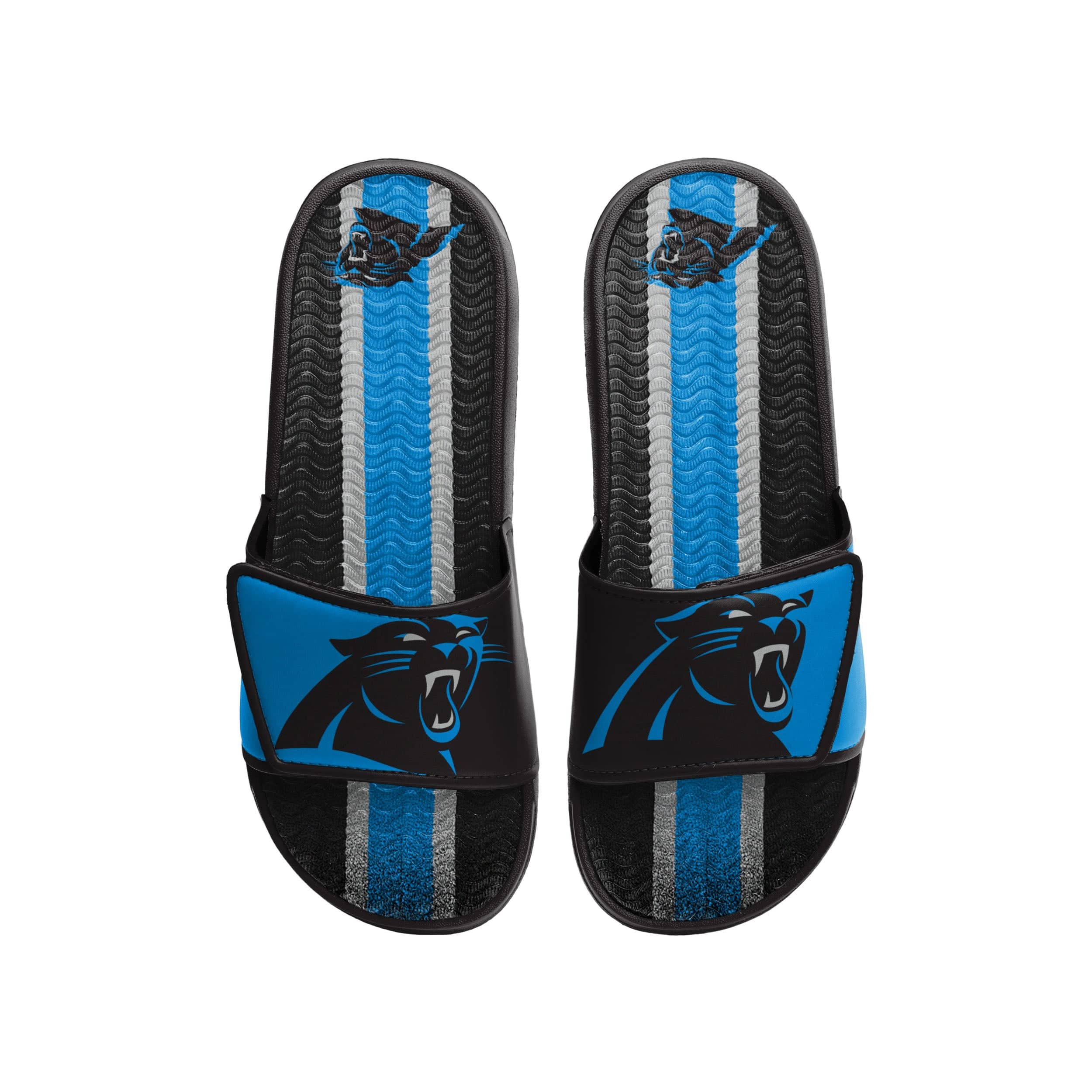 Carolina Panthers NFL Mens Team Stripe Gel Slide - Image 2
