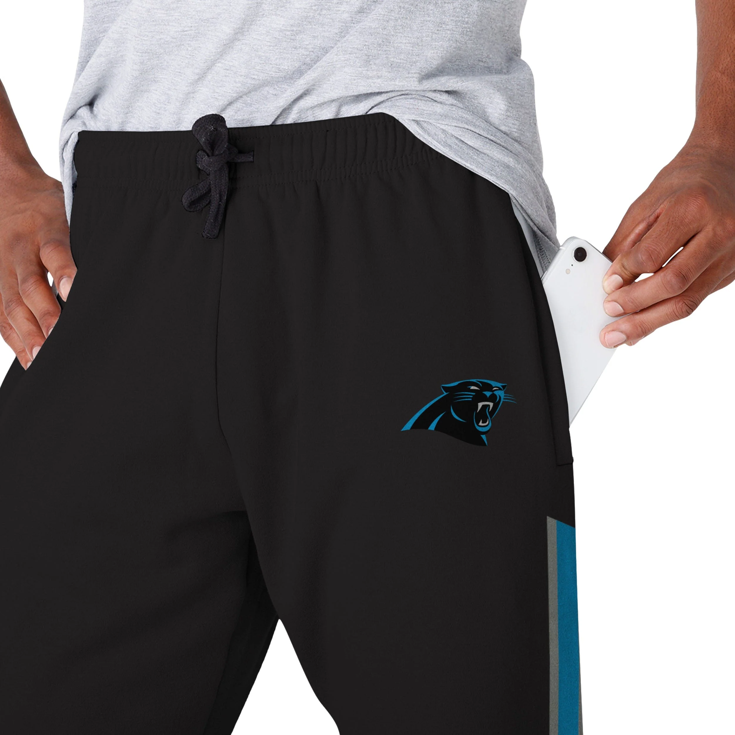 Carolina Panthers NFL Mens Team Stripe Joggers - Image 4
