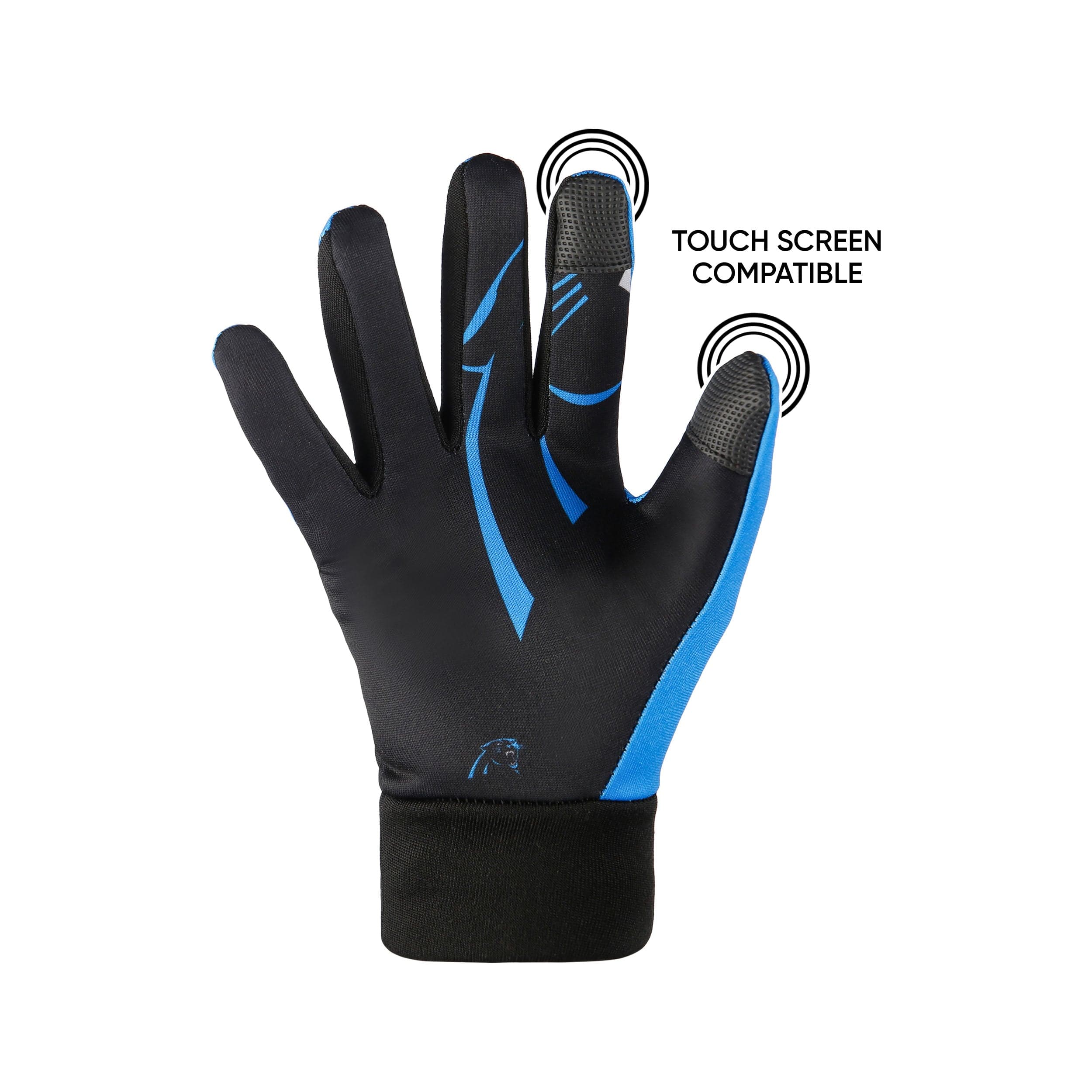 Carolina Panthers NFL Palm Logo Texting Gloves - Image 3