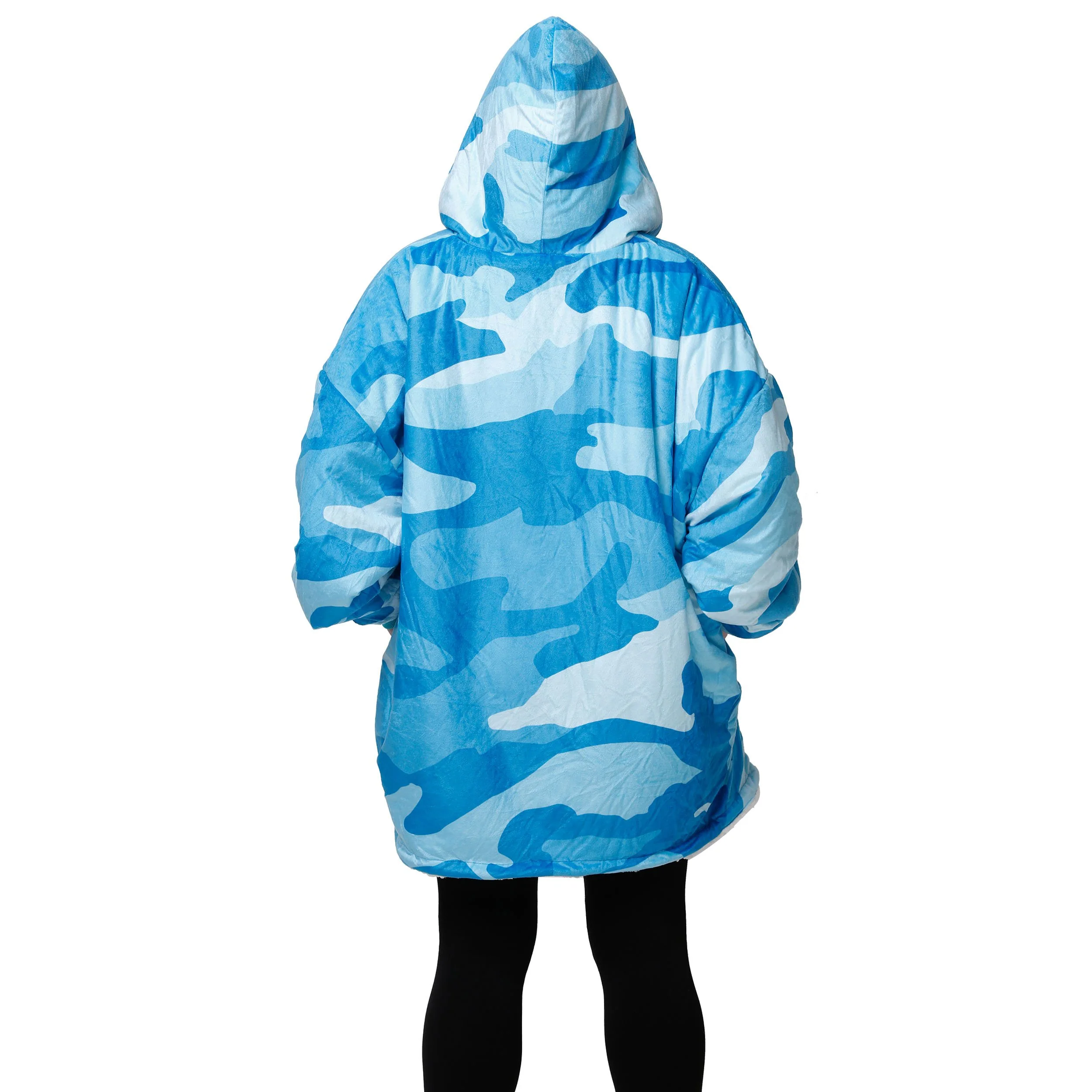 Carolina Panthers NFL Reversible Team Color Camo Hoodeez - Image 2