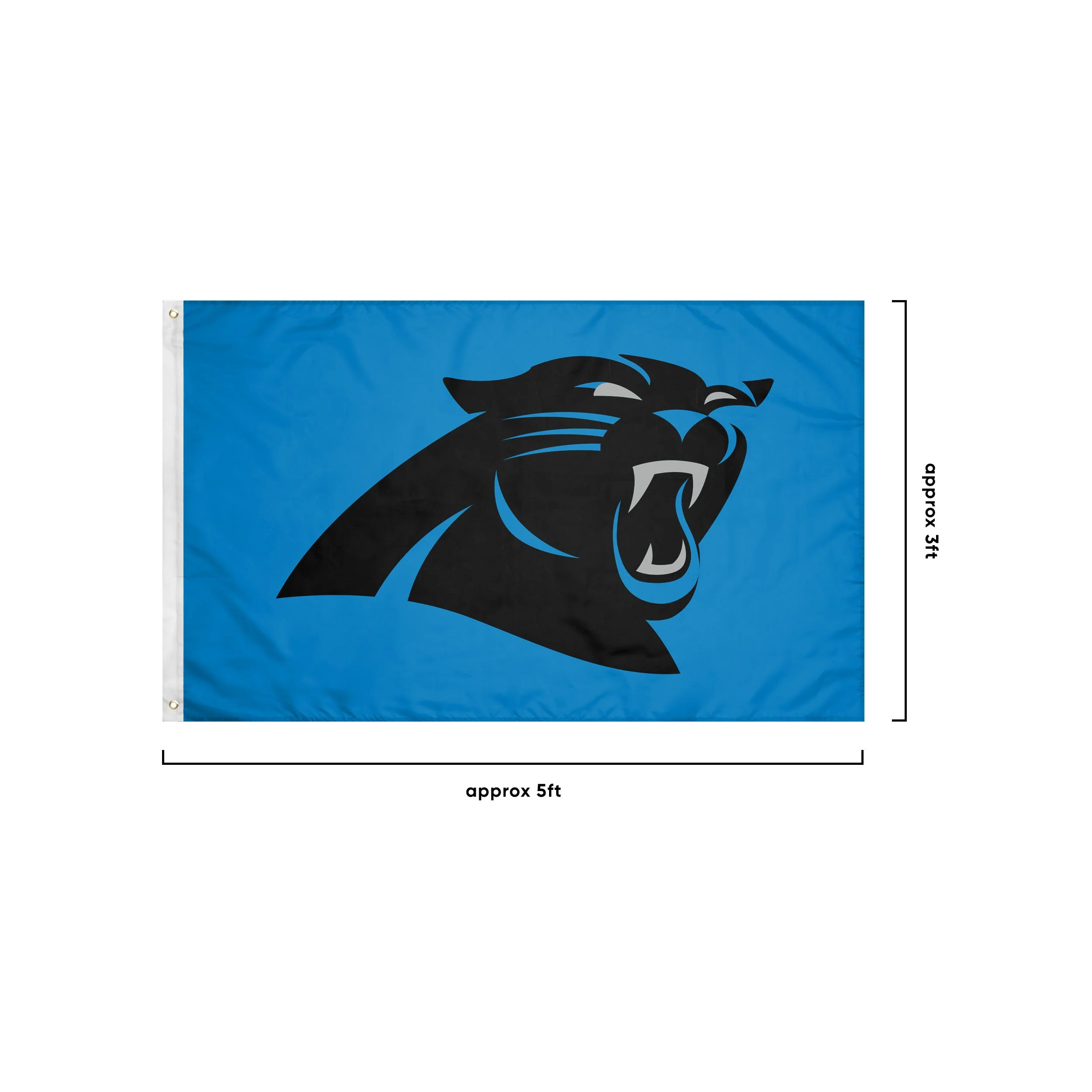 Carolina Panthers NFL Solid Horizontal Flag - Image 3