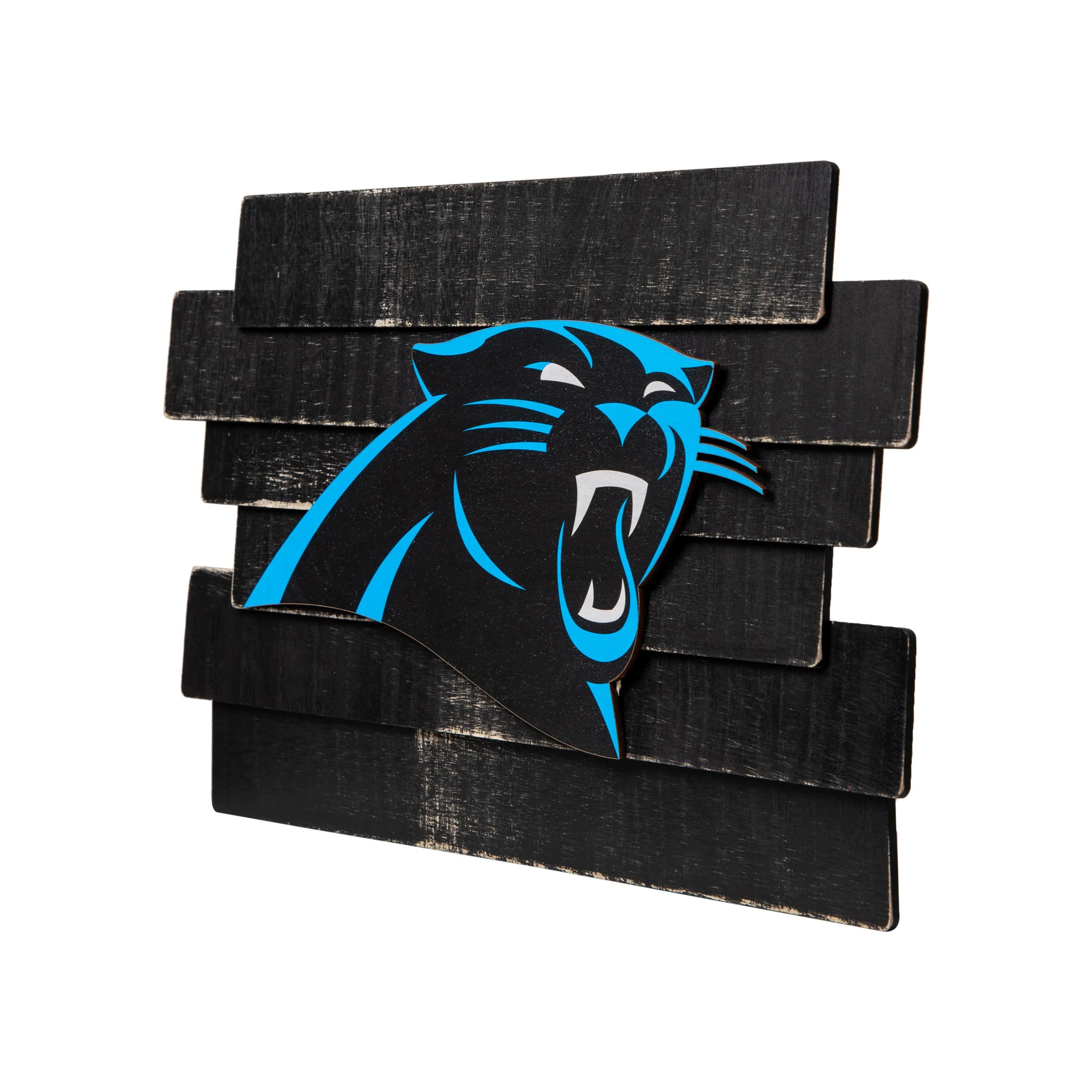 Carolina Panthers NFL Staggered Wood Logo Sign - Image 2