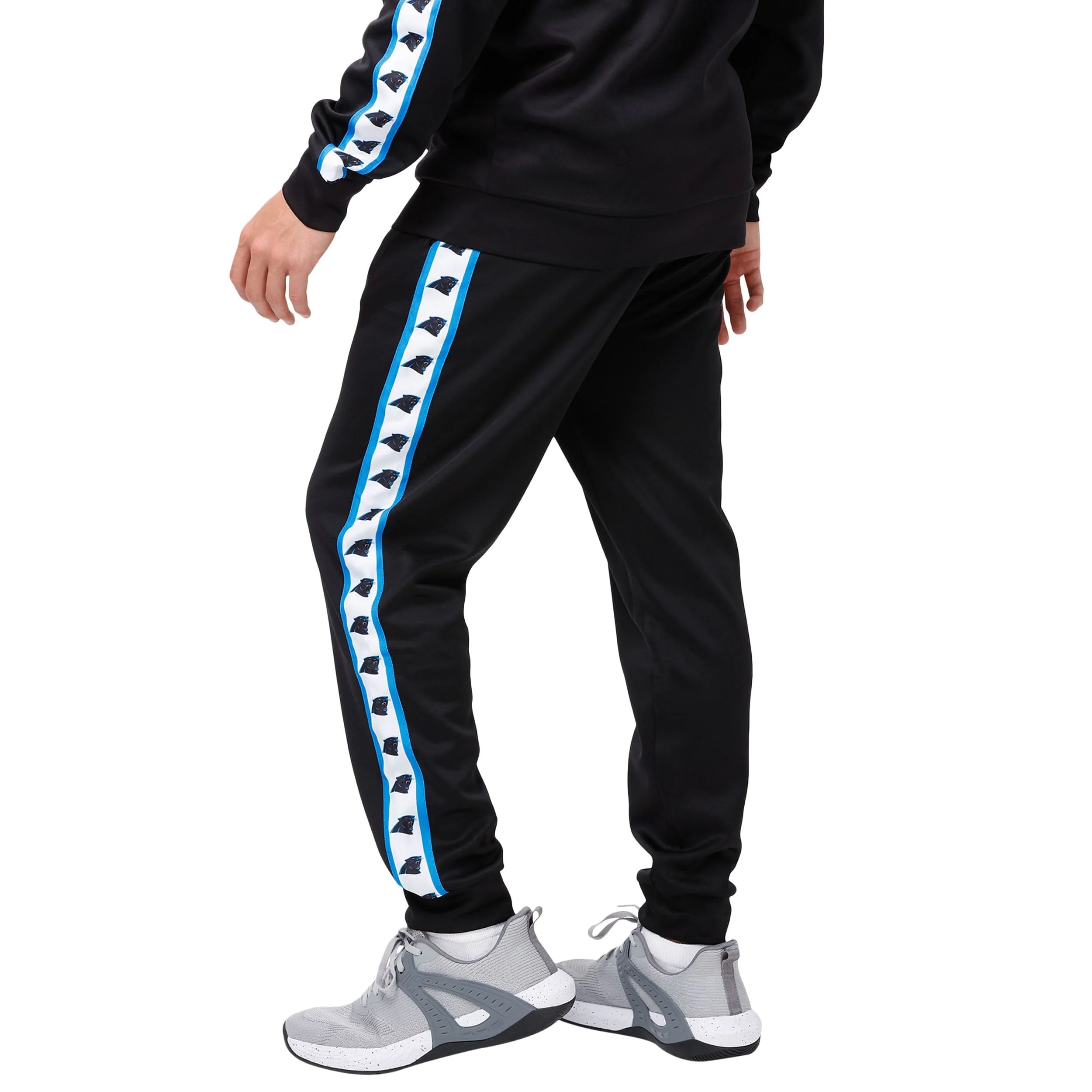 Carolina Panthers NFL Mens Stripe Logo Track Pants - Image 2