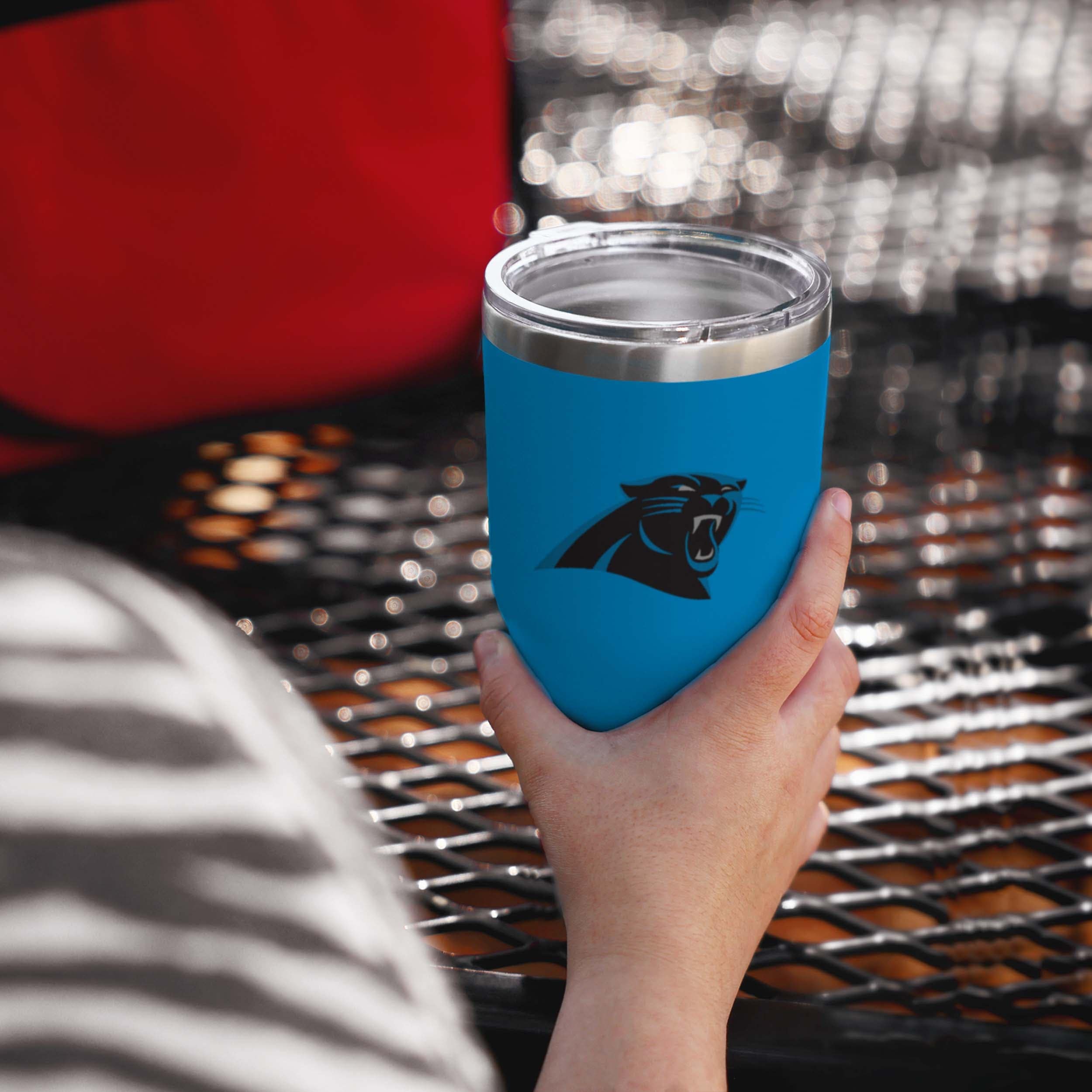 Carolina Panthers NFL Teal Team Logo 30 oz Tumbler - Image 2