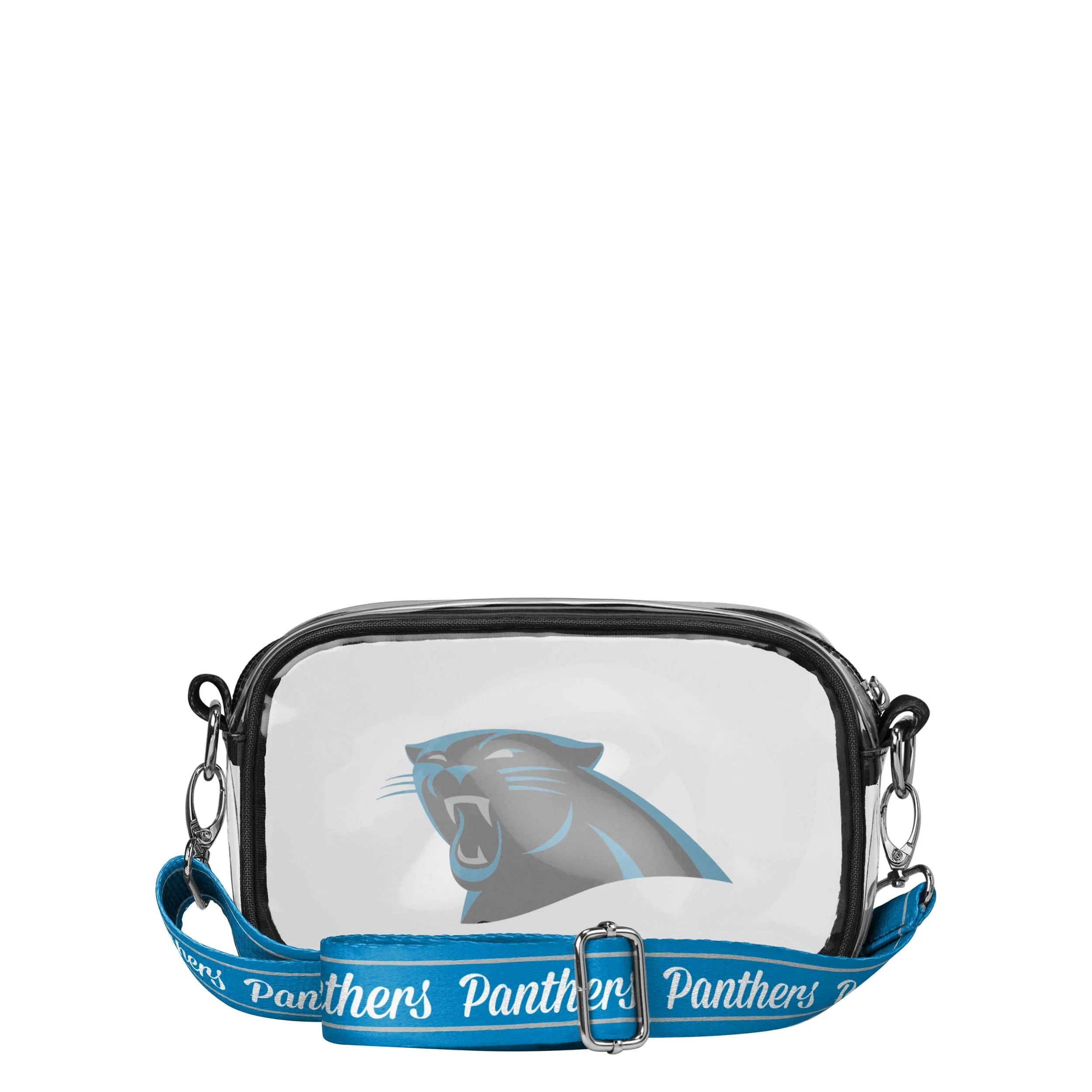 Carolina Panthers NFL Team Stripe Clear Crossbody Bag - Image 5