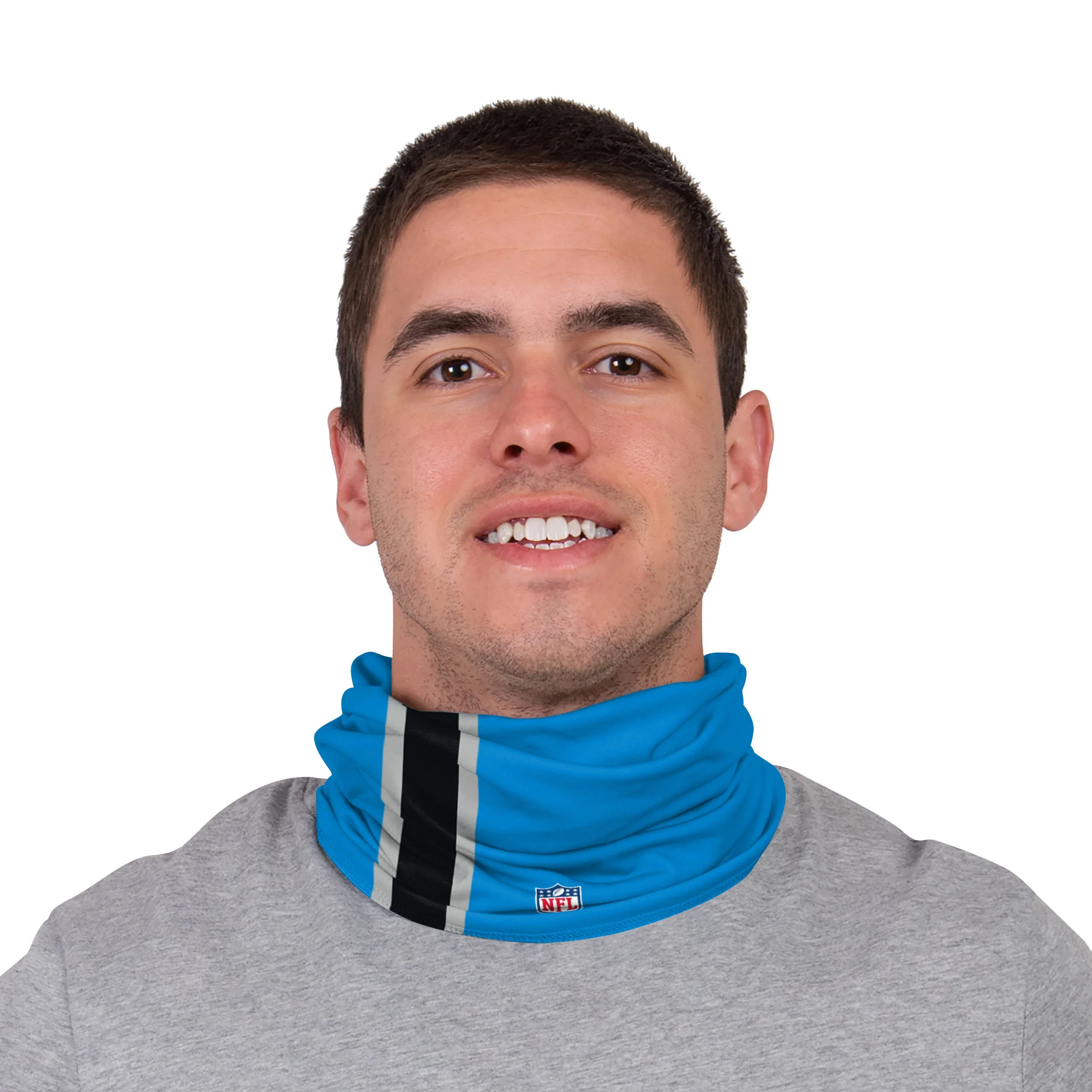 Carolina Panthers NFL Teddy Bridgewater On-Field Sideline Logo Gaiter Scarf - Image 3