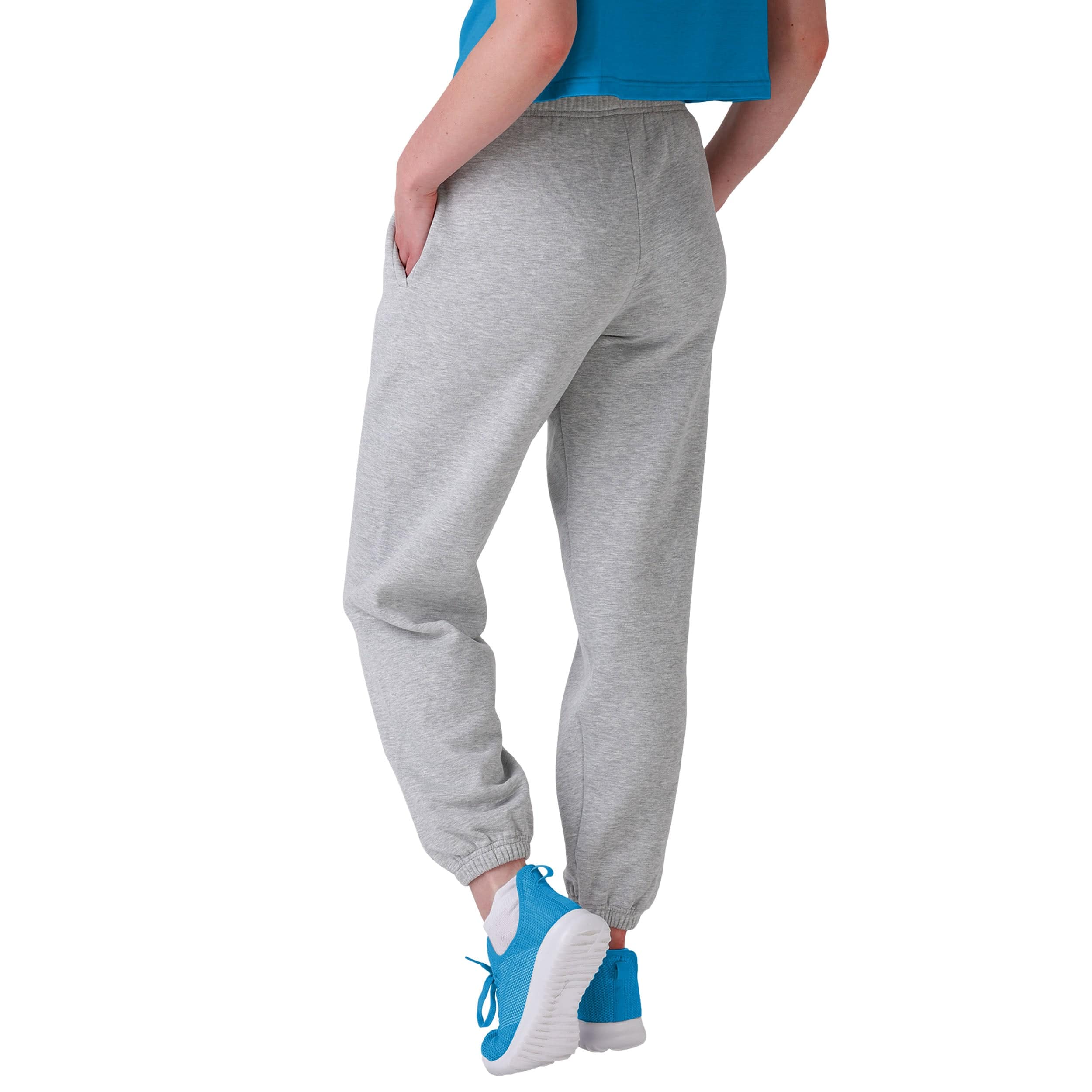 Carolina Panthers NFL Womens Big Wordmark Gray Sweatpants - Image 2
