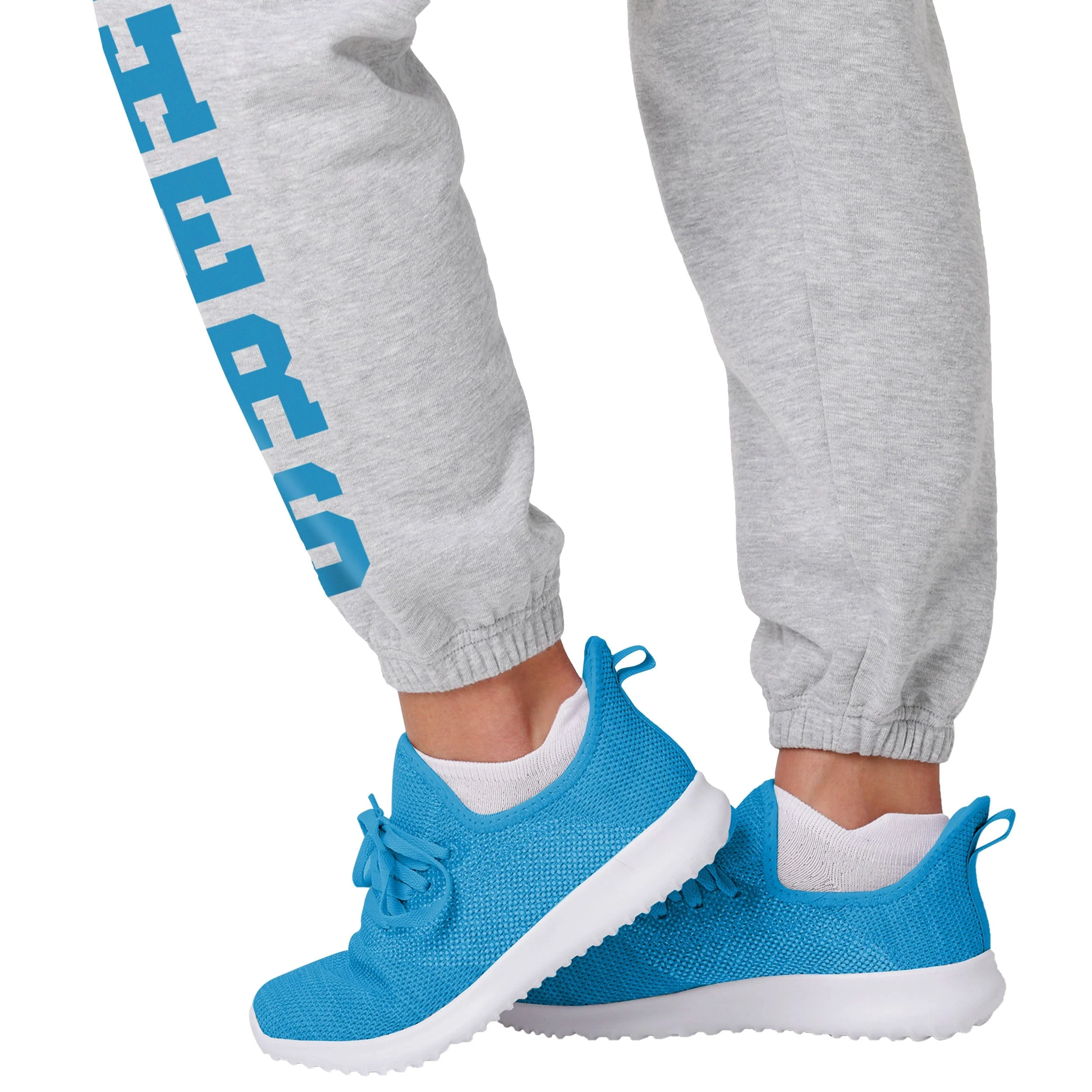 Carolina Panthers NFL Womens Big Wordmark Gray Sweatpants - Image 4