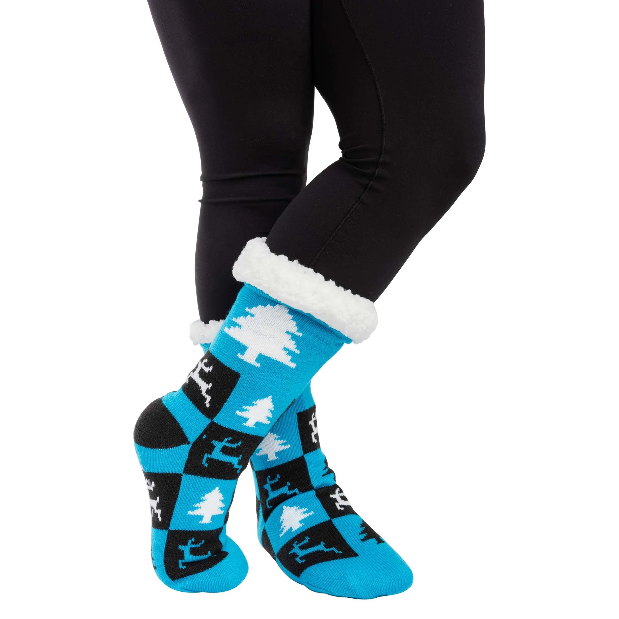 Carolina Panthers NFL Womens Fan Footy 3 Pack Slipper Socks - Image 2