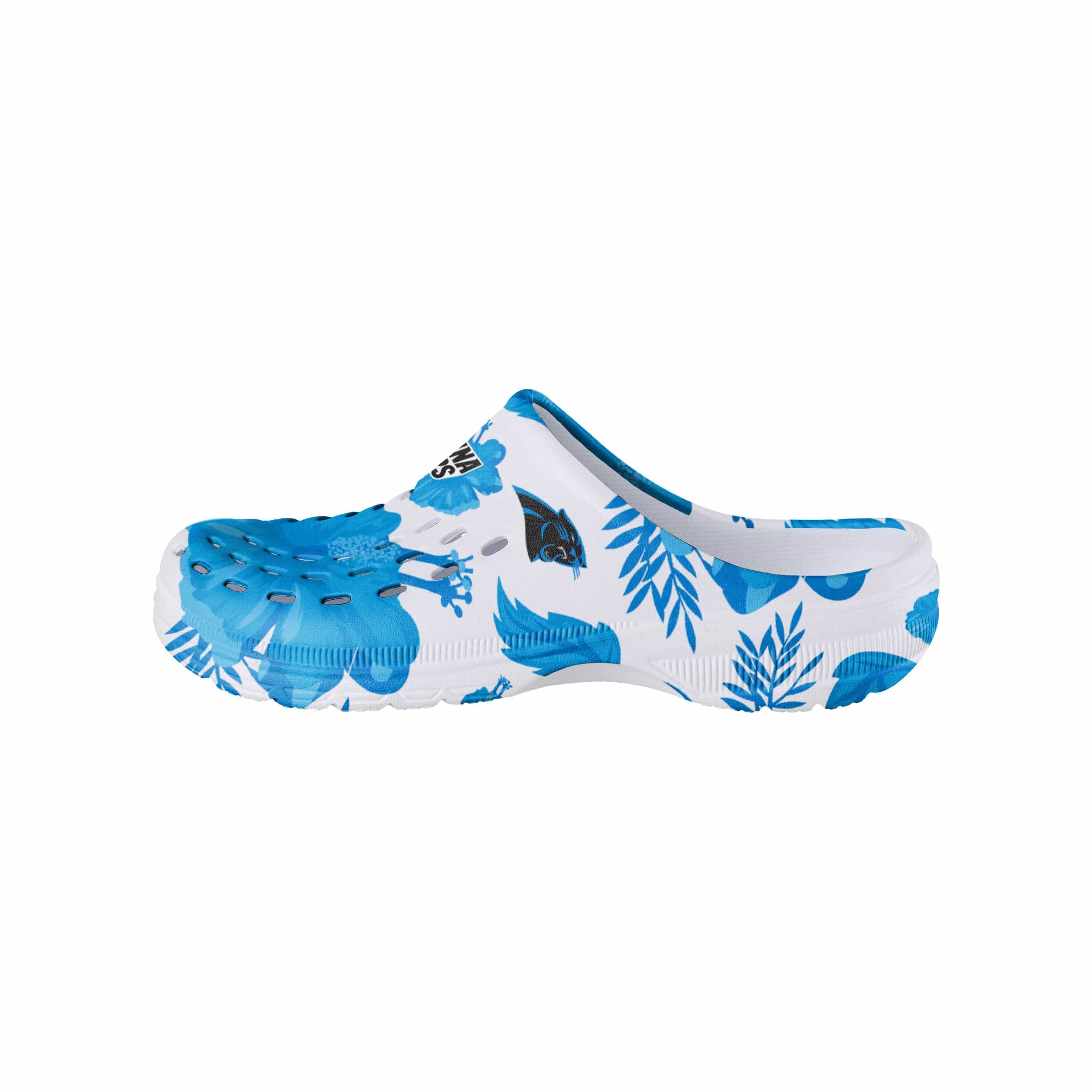 Carolina Panthers NFL Womens Floral White Clog - Image 2