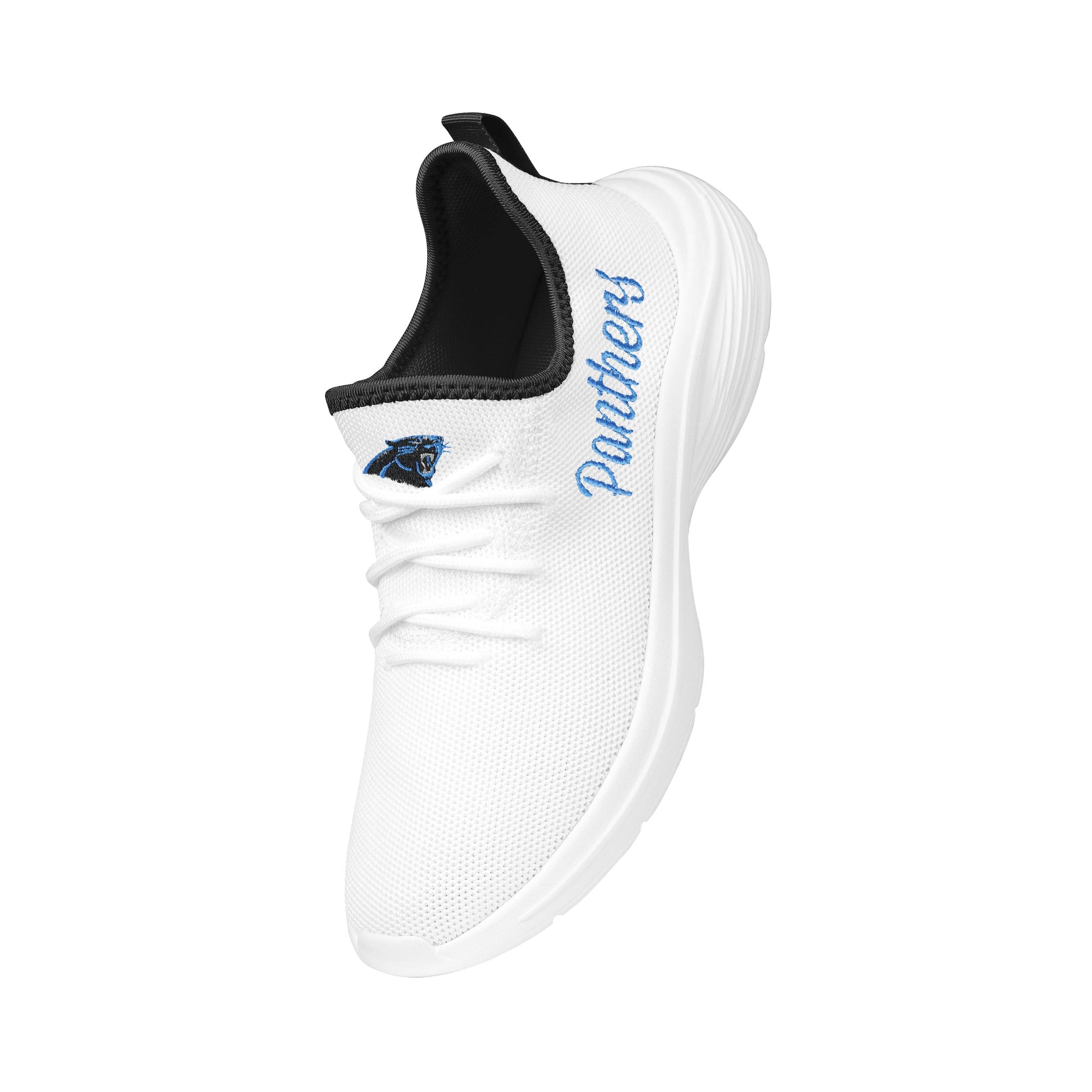 Carolina Panthers NFL Womens Midsole White Sneakers - Image 2