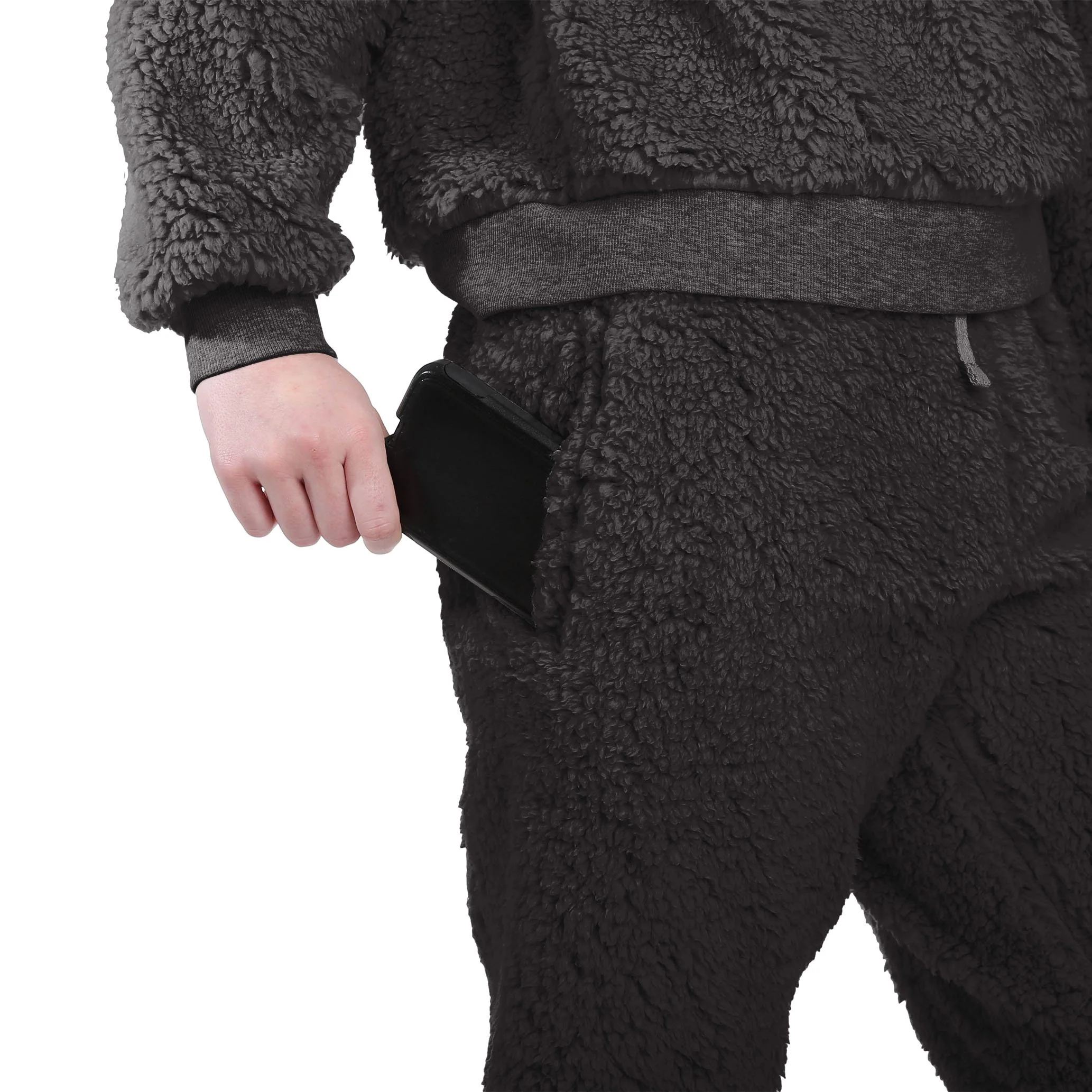 Carolina Panthers NFL Womens Sherpa Lounge Set - Image 6
