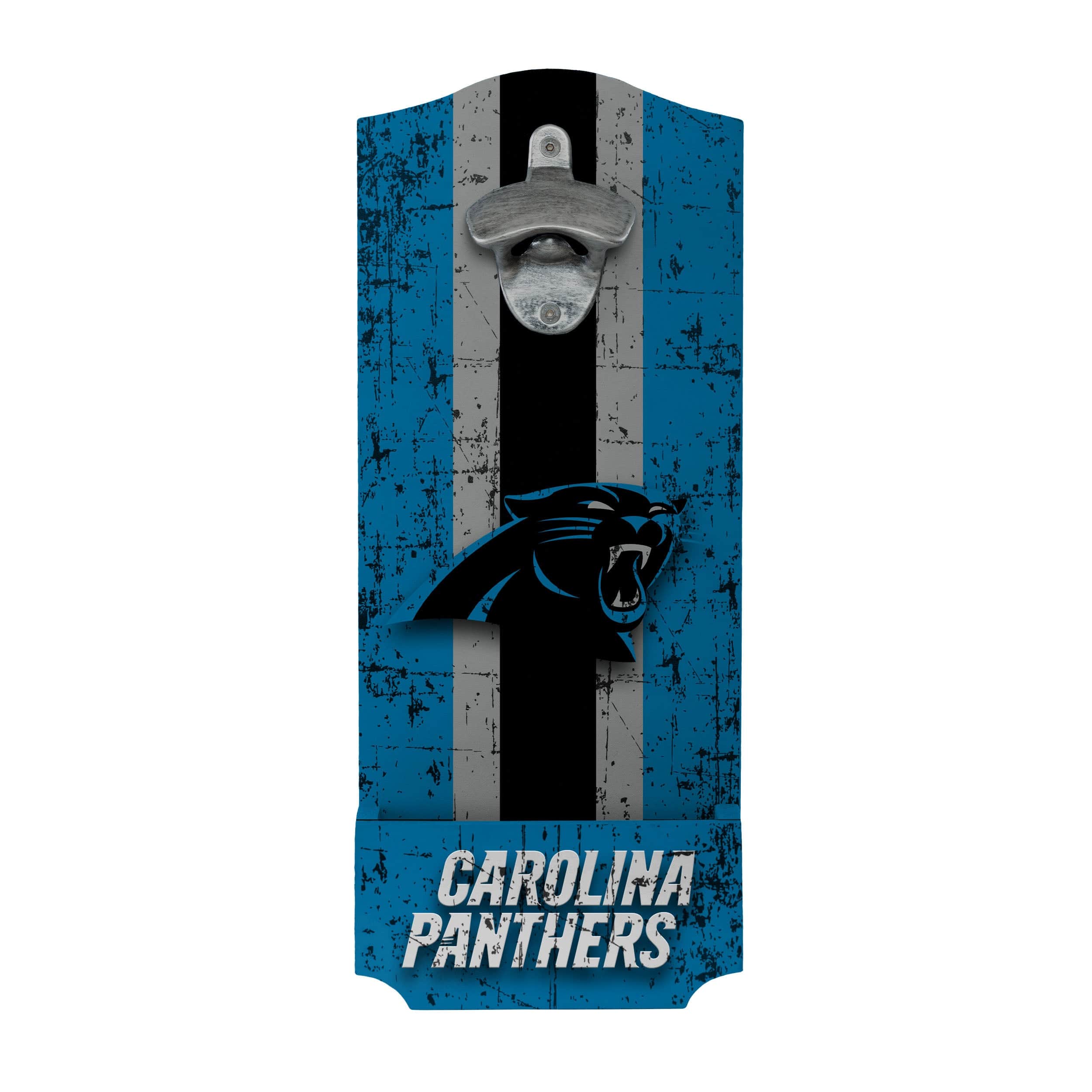 Carolina Panthers NFL Wooden Bottle Cap Opener Sign - Image 2