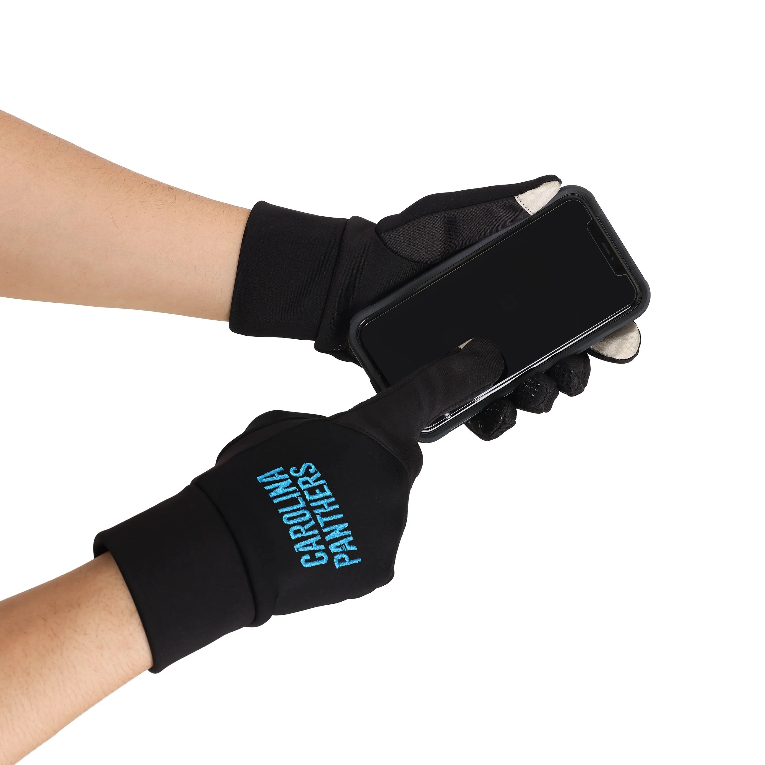 Carolina Panthers NFL Wordmark Neoprene Texting Gloves - Image 2