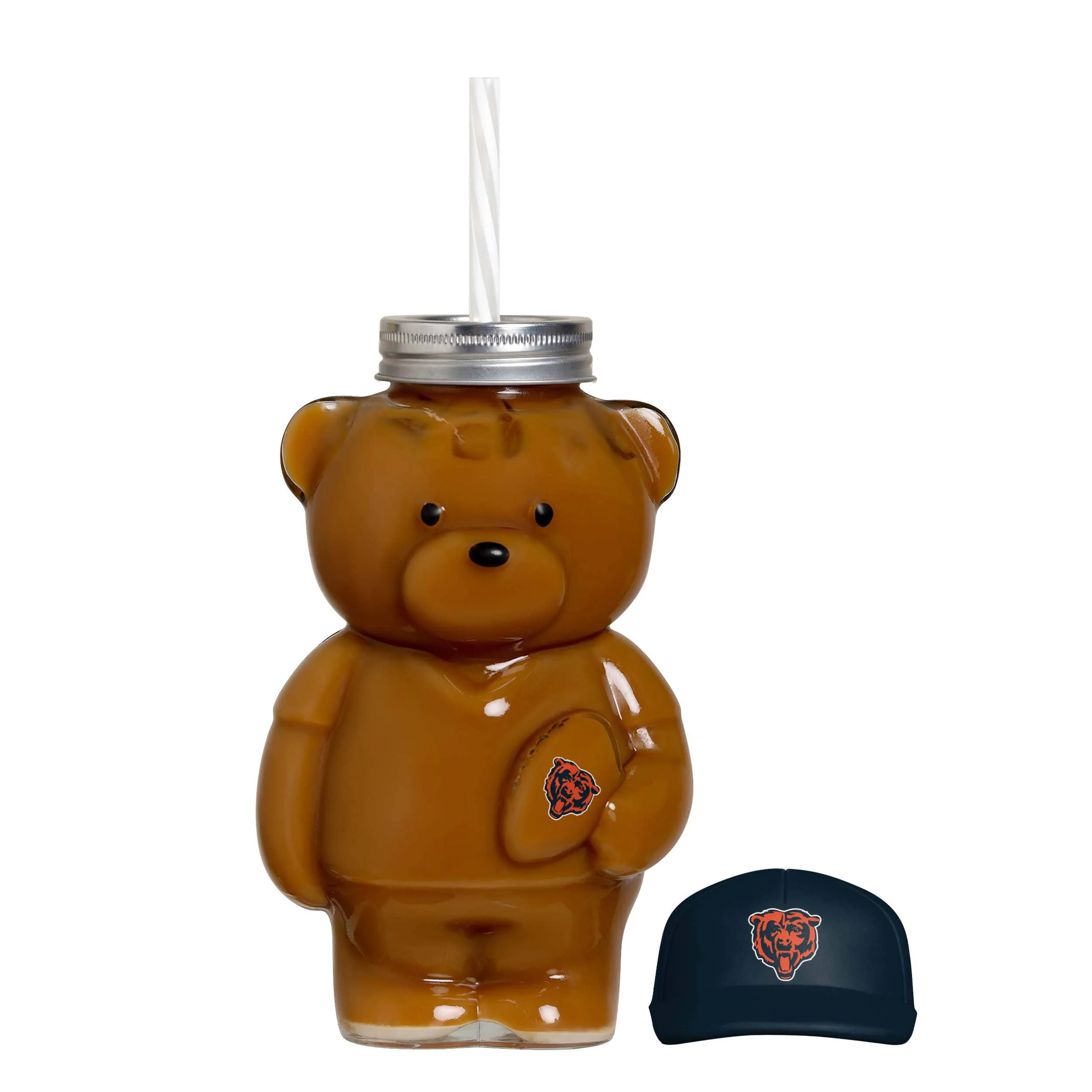 Chicago Bears Glass Bear Tumbler (PREORDER - SHIPS LATE JUNE) - Image 3