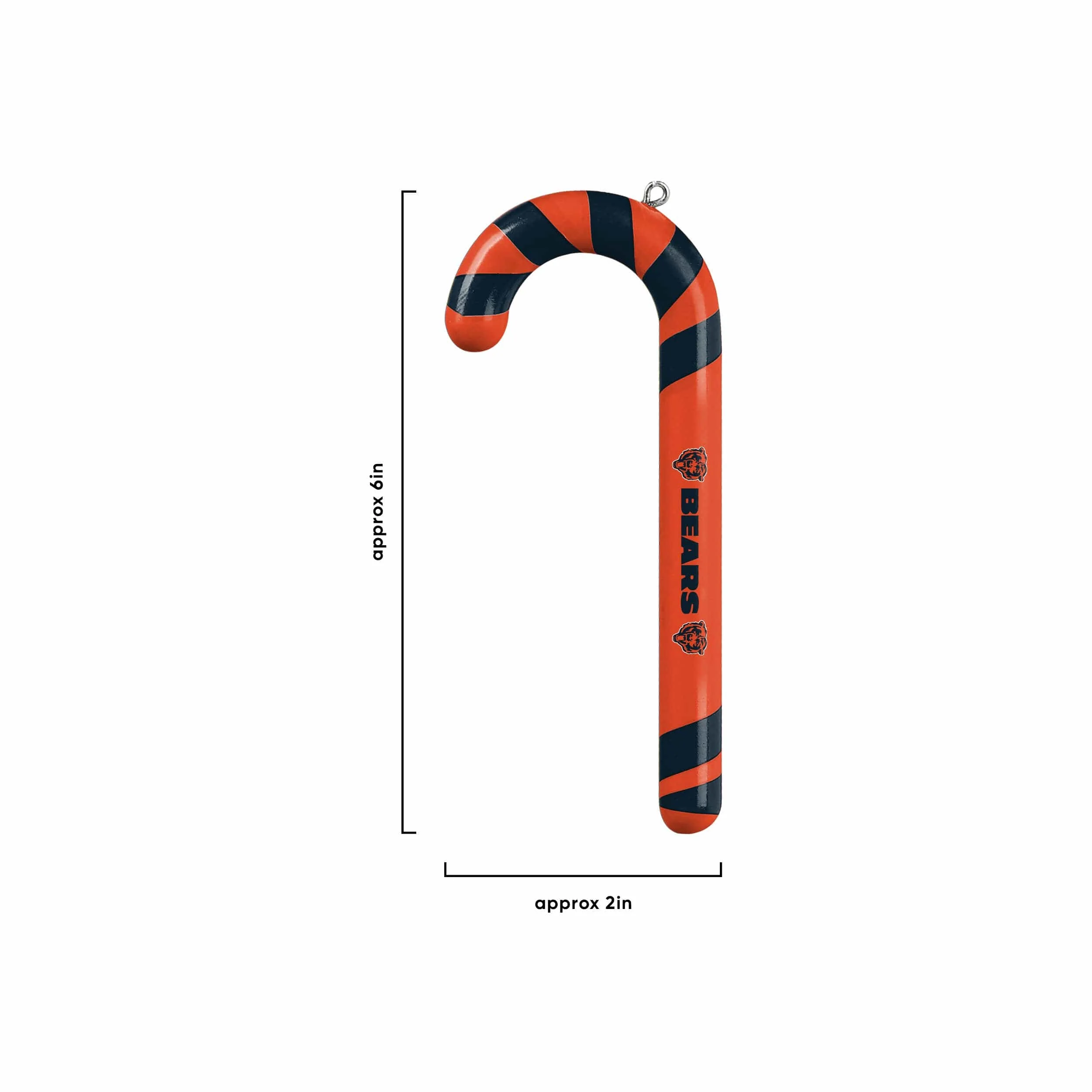 Chicago Bears NFL 12 Pack Candy Cane Ornament Set - Image 2