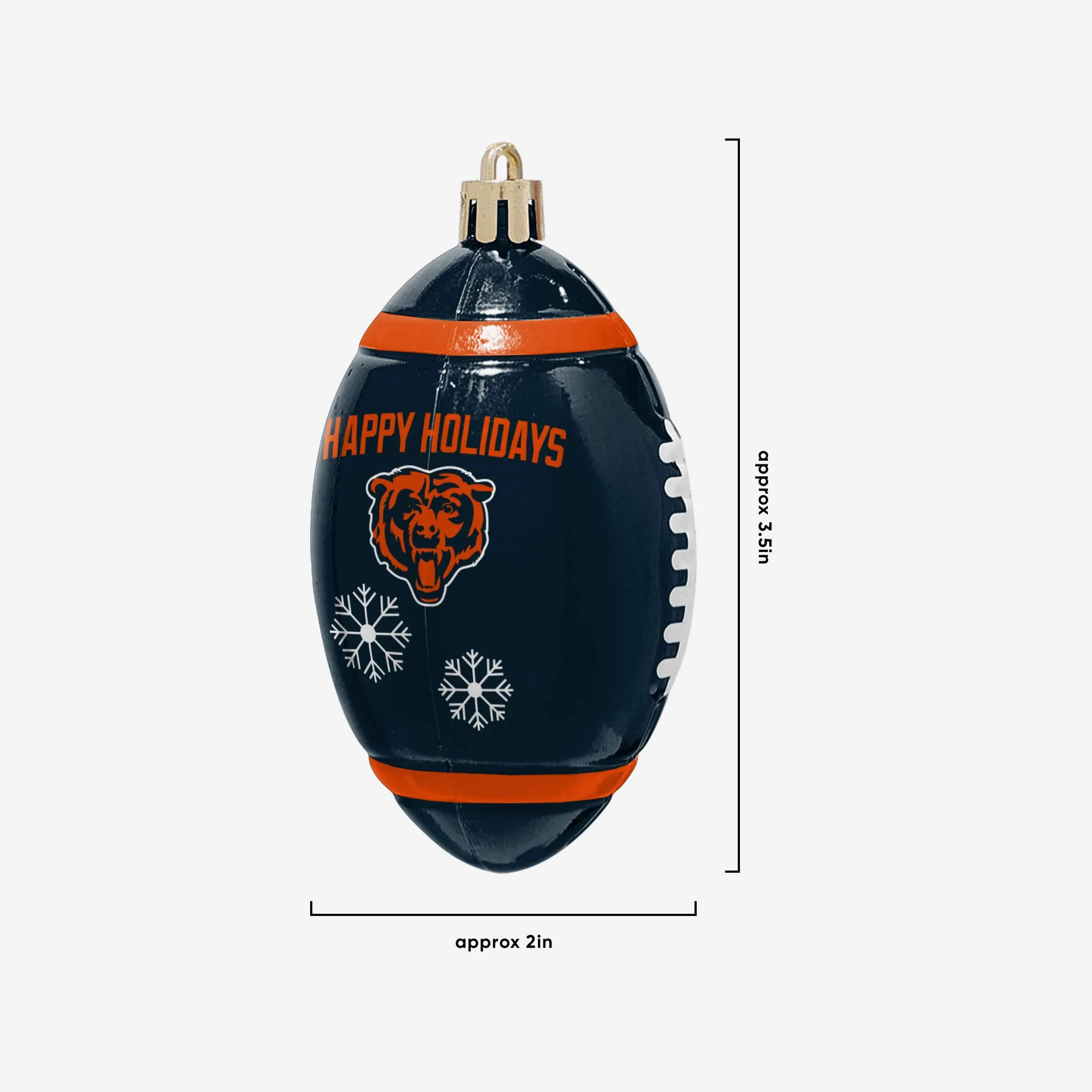 Chicago Bears NFL 12 Pack Football Ornament Set - Image 3
