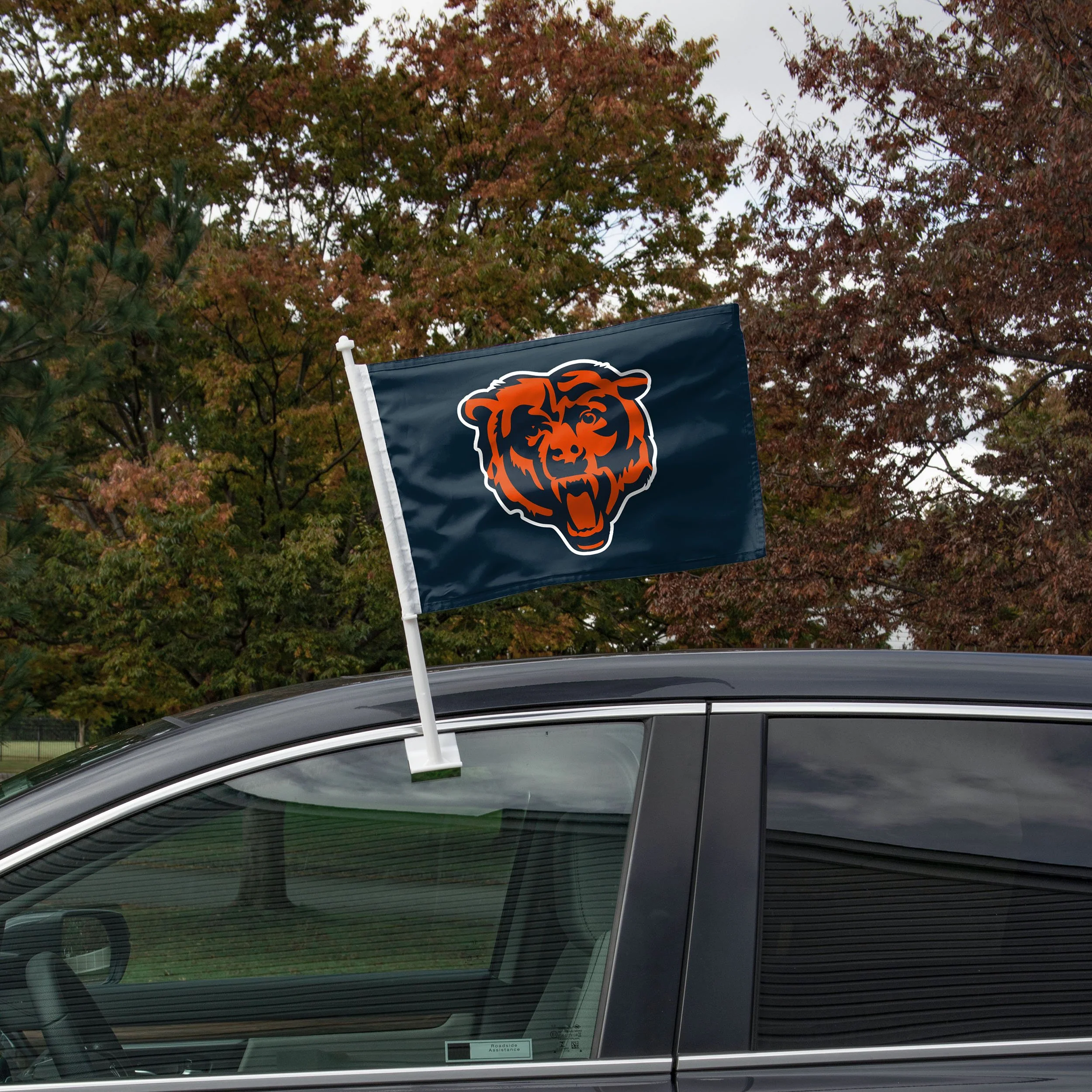 Chicago Bears NFL 2 Pack Solid Car Flag - Image 2