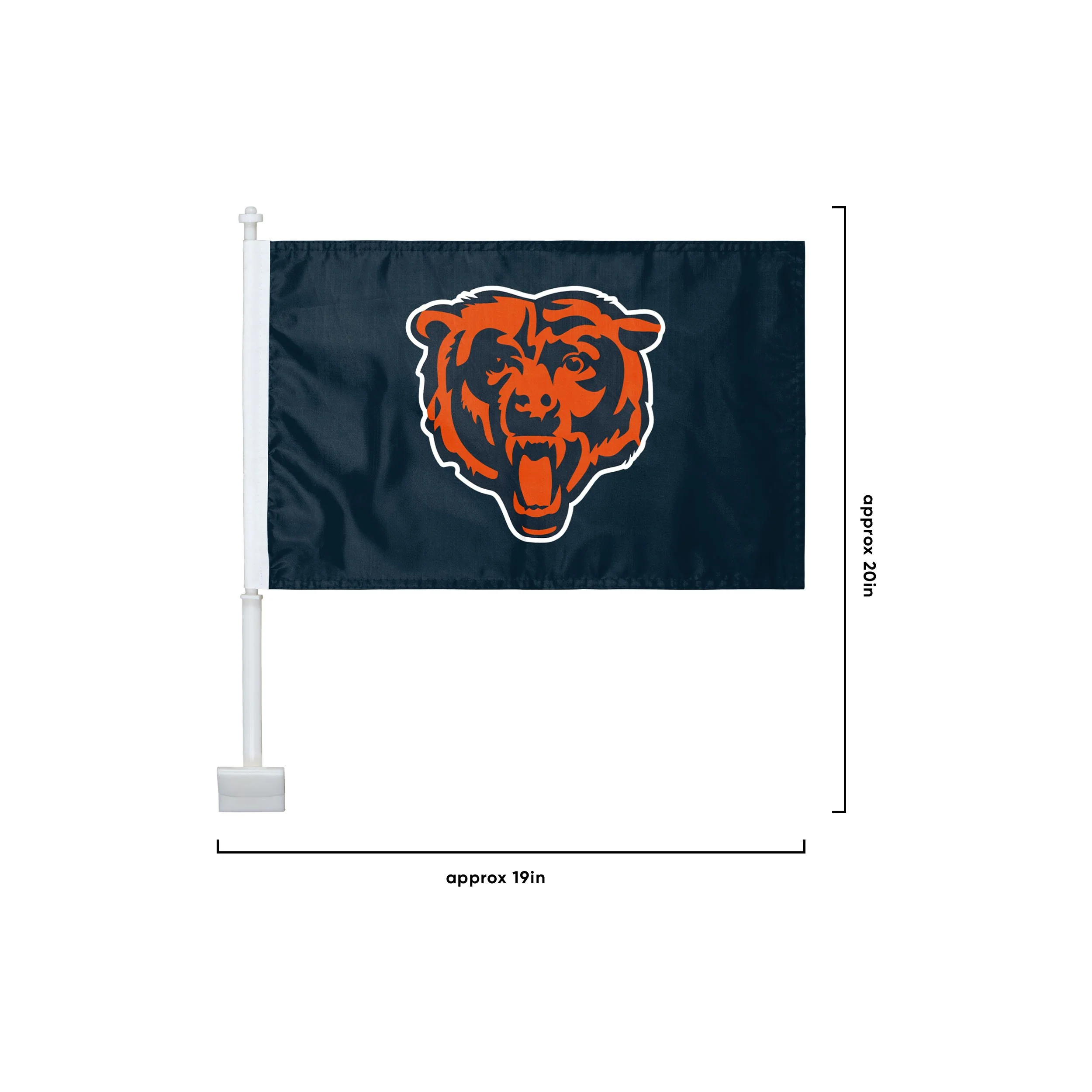 Chicago Bears NFL 2 Pack Solid Car Flag - Image 3