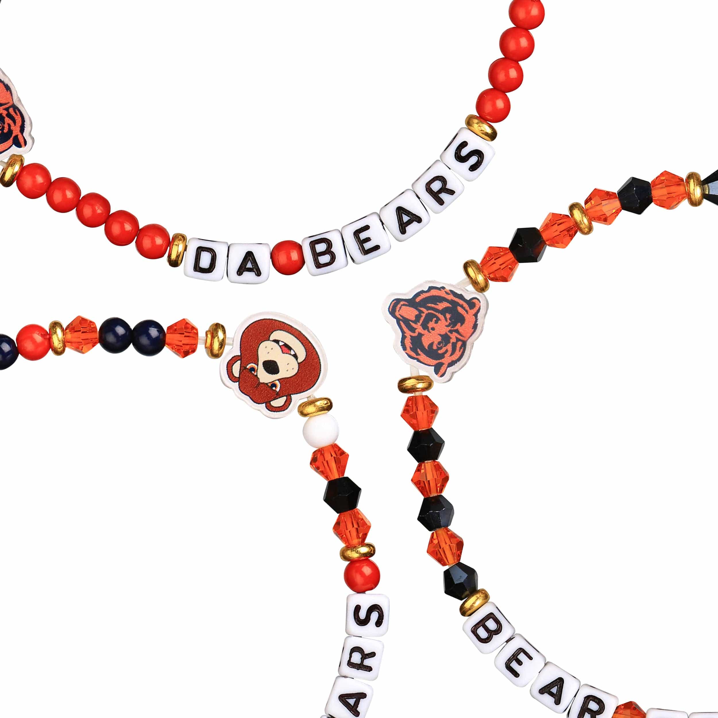 Chicago Bears NFL 3 Pack Friendship Bracelet - Image 2