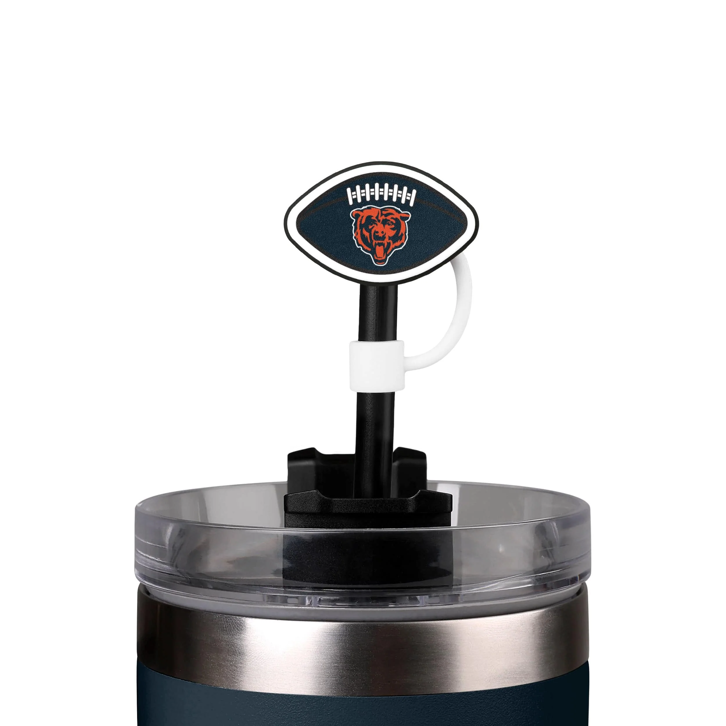Chicago Bears NFL 3 Pack Primary Logo Straw Toppers - Image 2