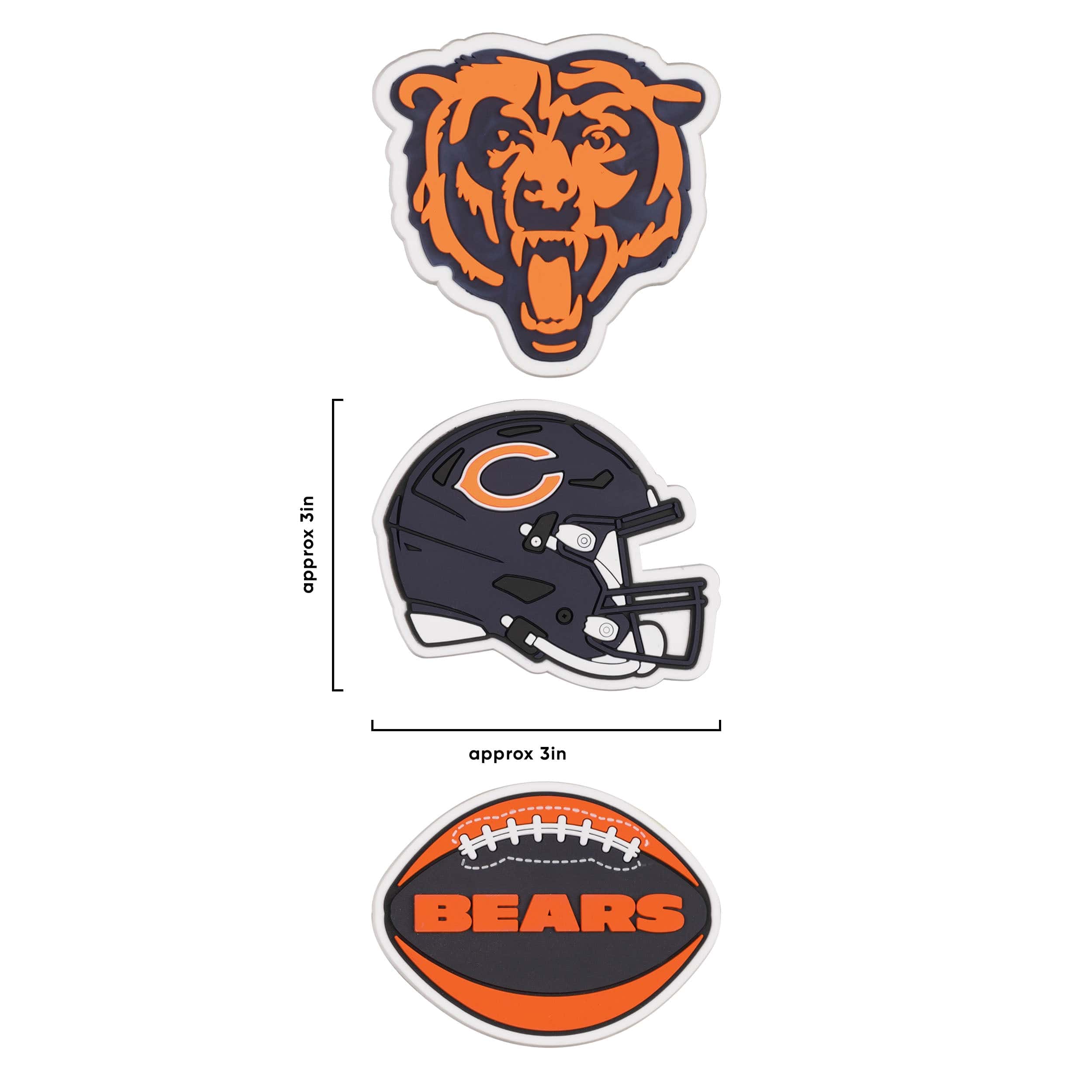 Chicago Bears NFL 3 Pack Tailgate Tote Charms - Image 4