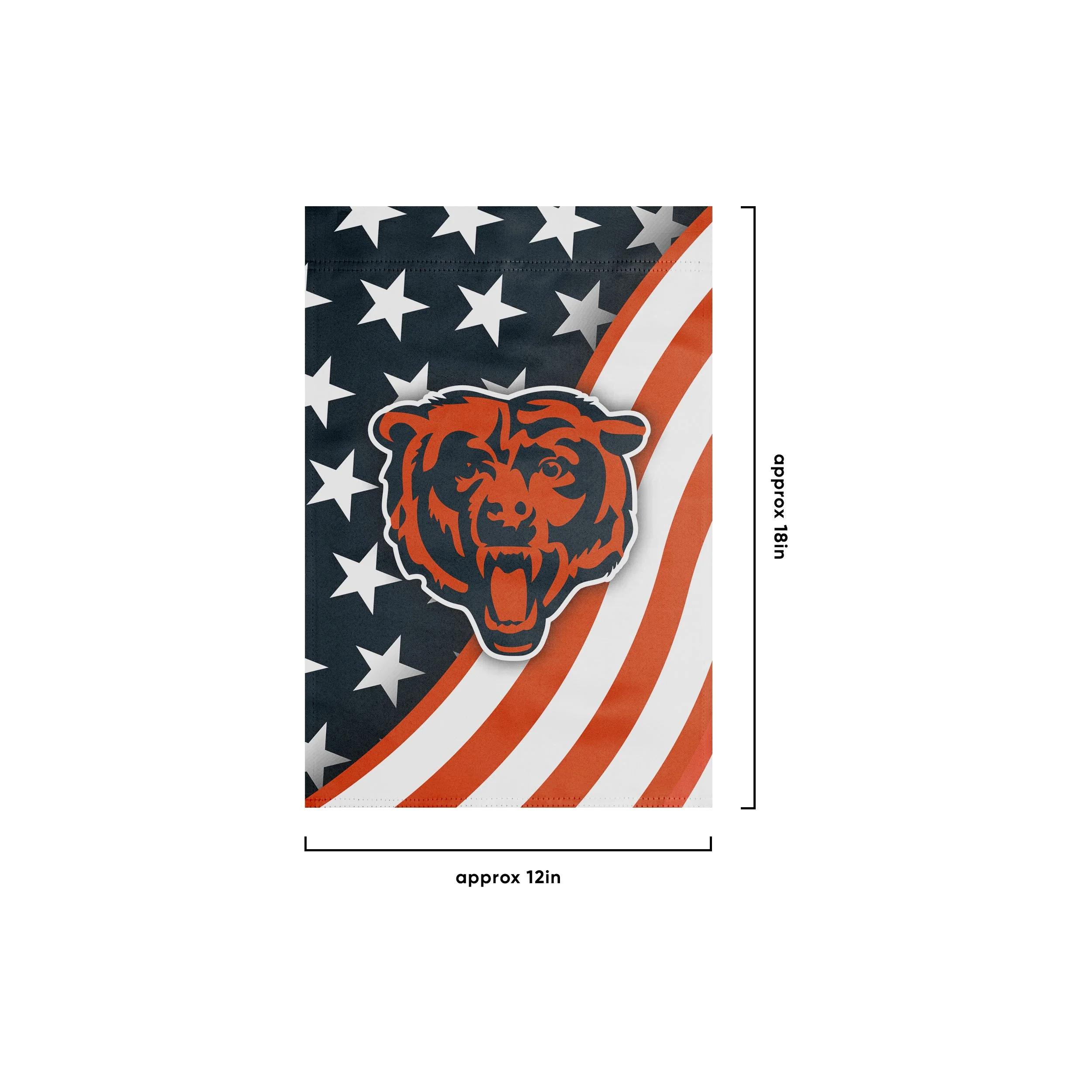 Chicago Bears NFL Americana Garden Flag - Image 3