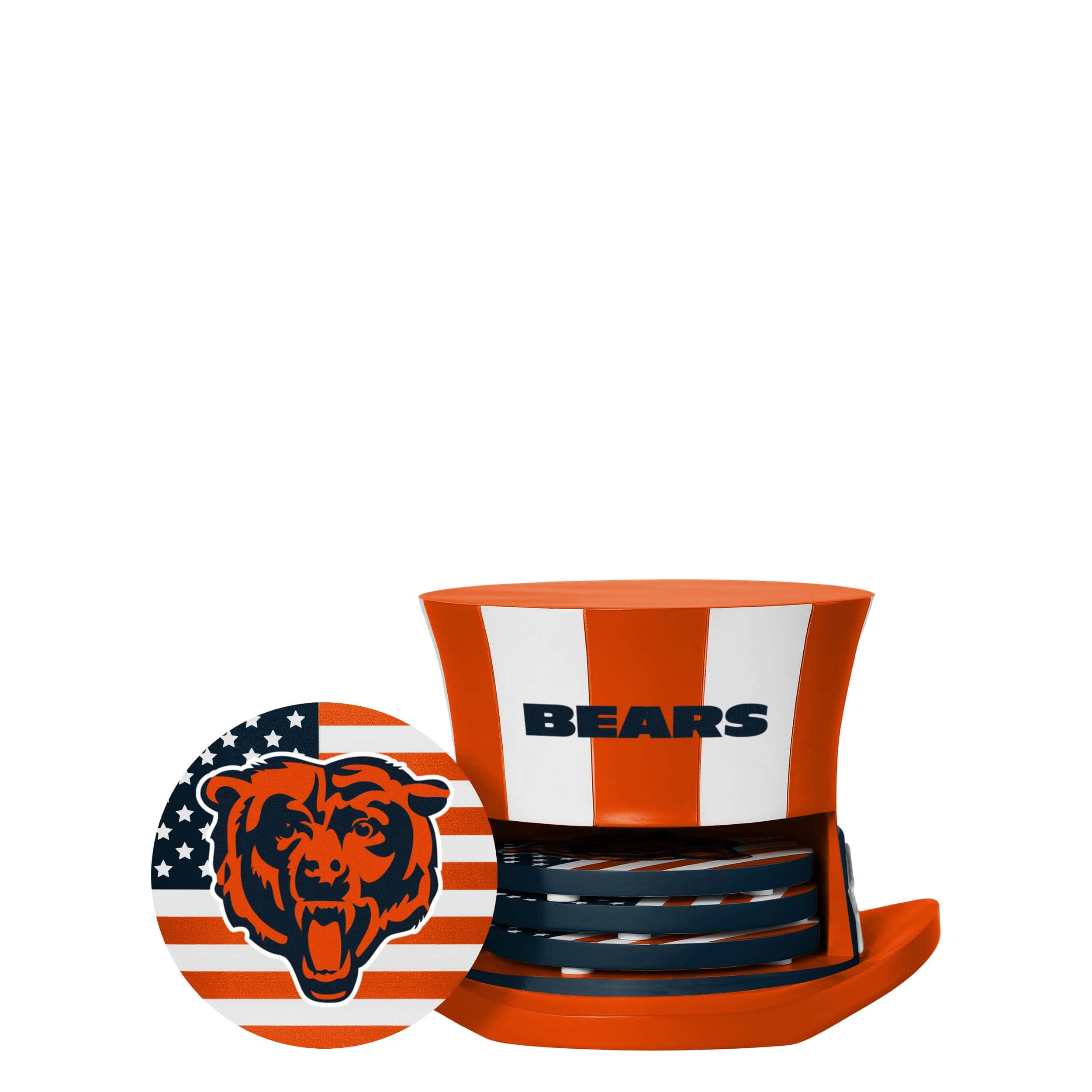 Chicago Bears NFL Americana Resin Coaster Set