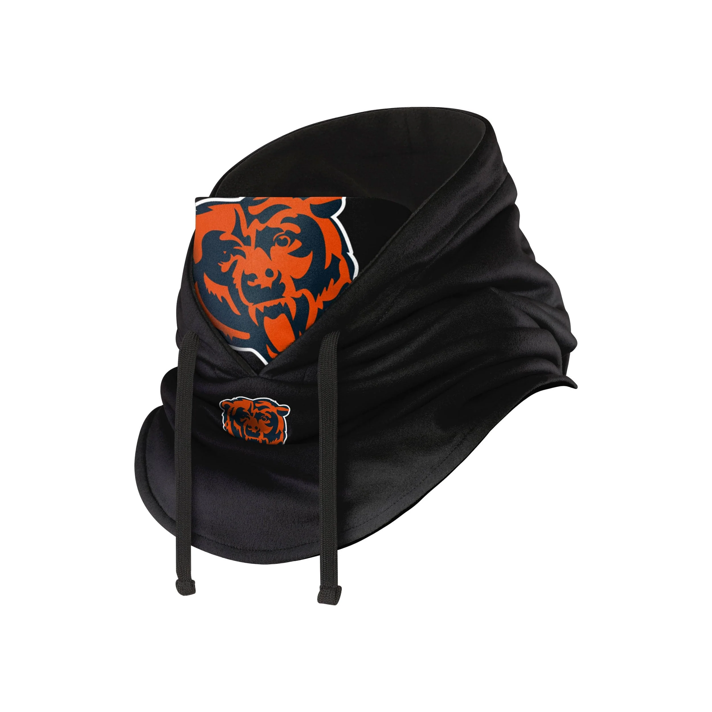 Chicago Bears NFL Black Drawstring Hooded Gaiter - Image 2