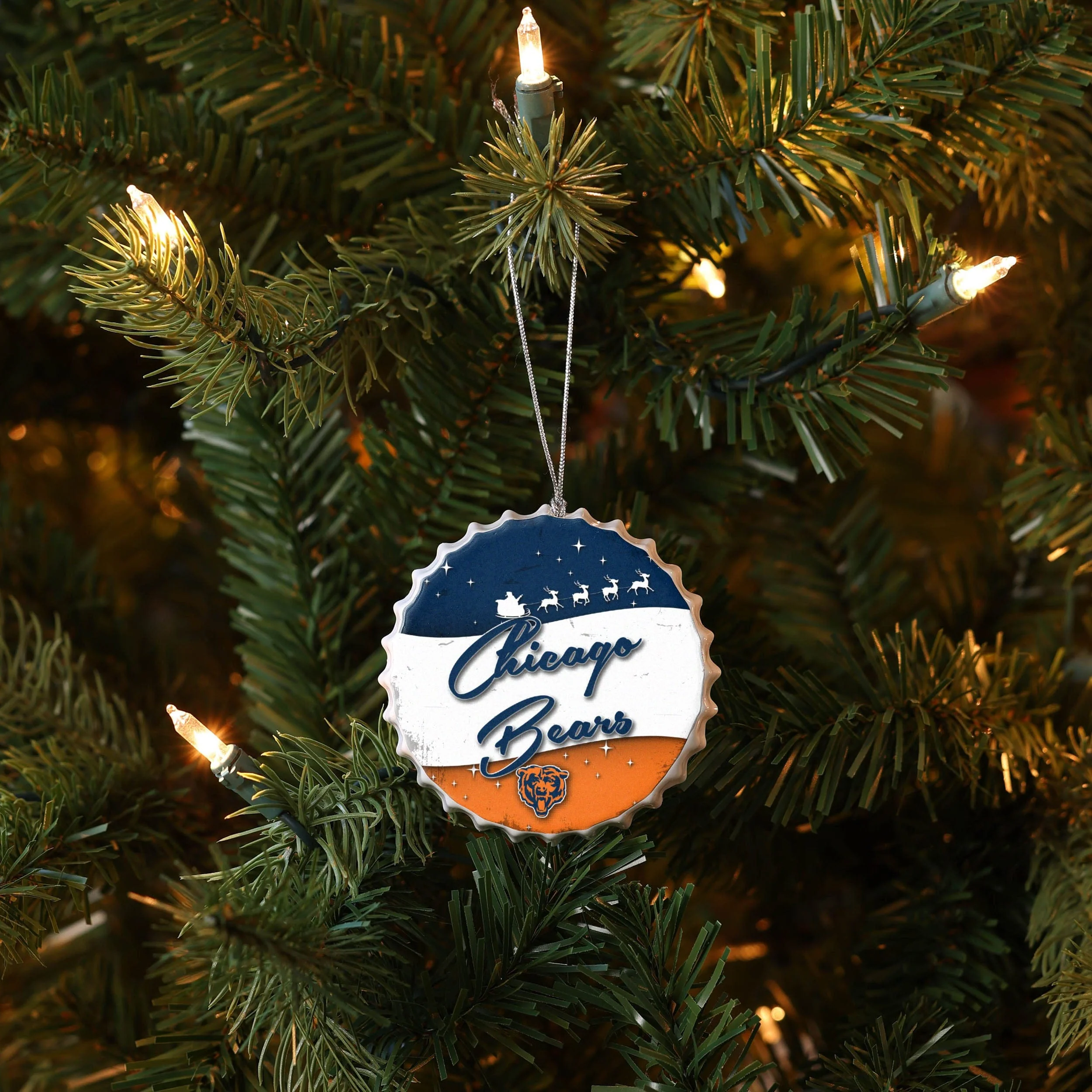 Chicago Bears NFL Bottlecap Sign Ornament - Image 3