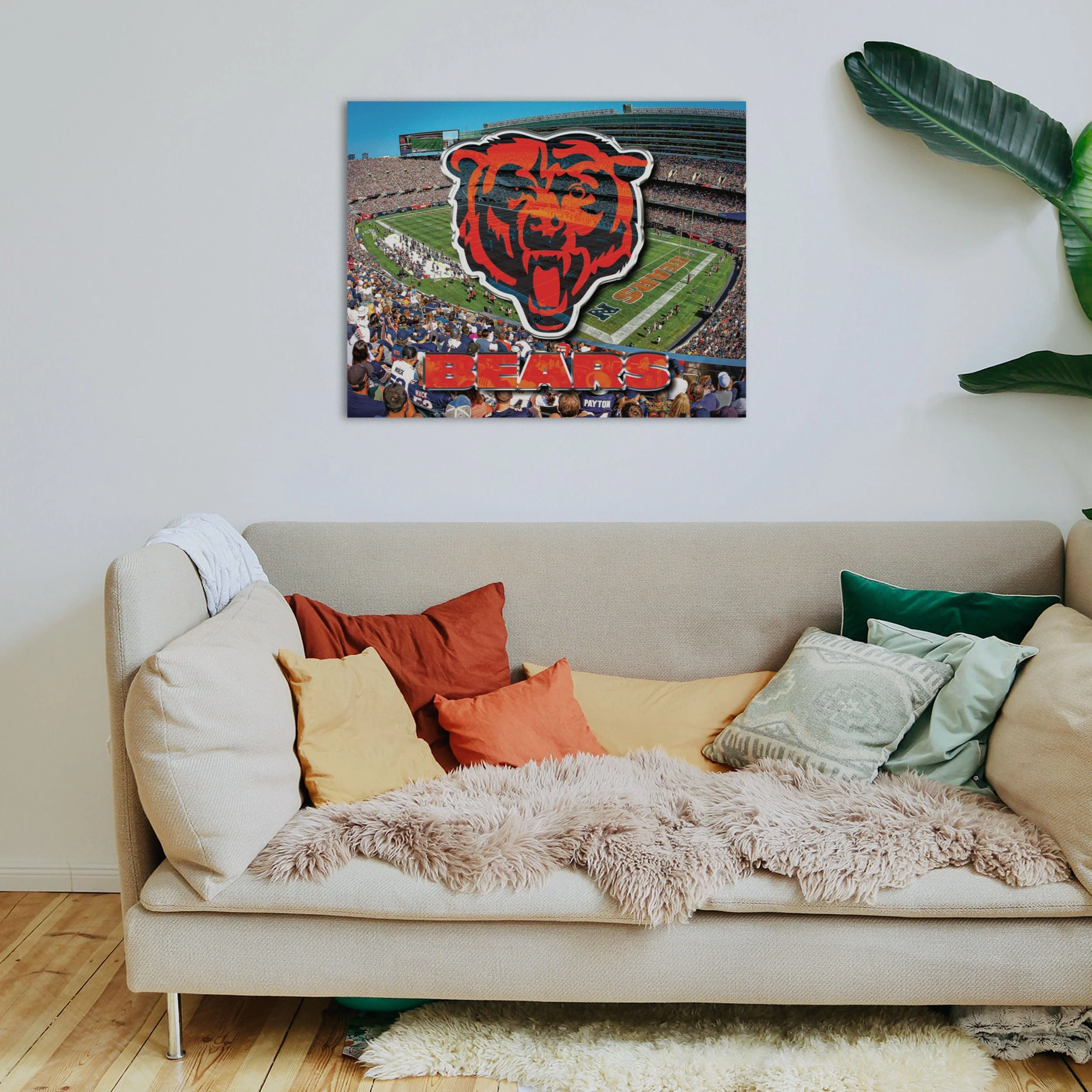 Chicago Bears NFL Canvas Wall Sign - Image 3