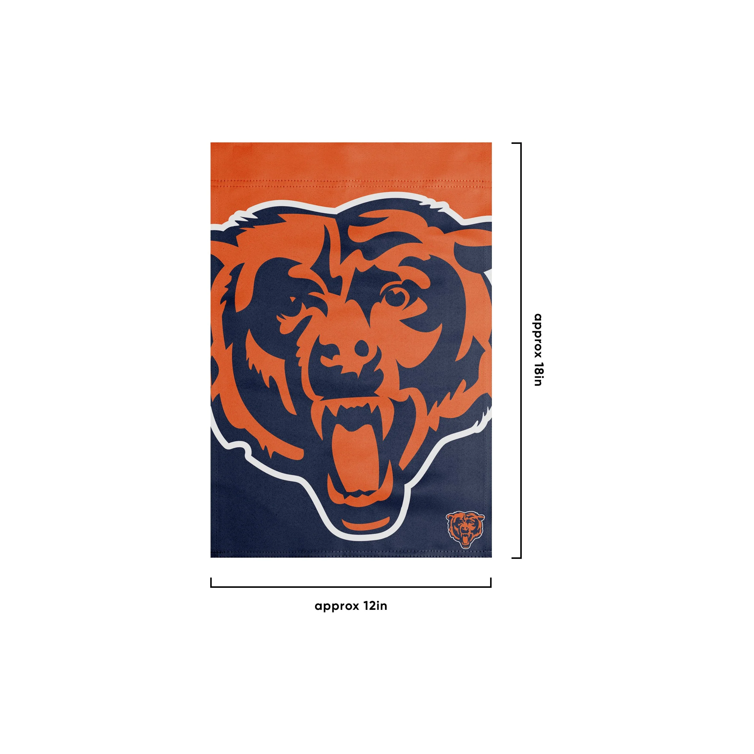 Chicago Bears NFL Colorblock Helmet Garden Flag - Image 3