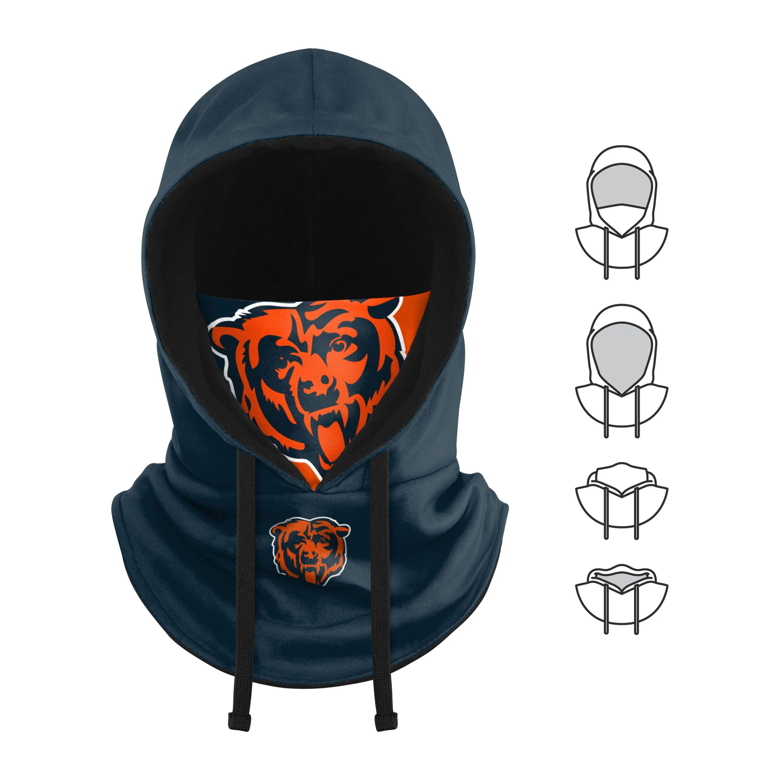 Chicago Bears NFL Drawstring Hooded Gaiter - - Image 5
