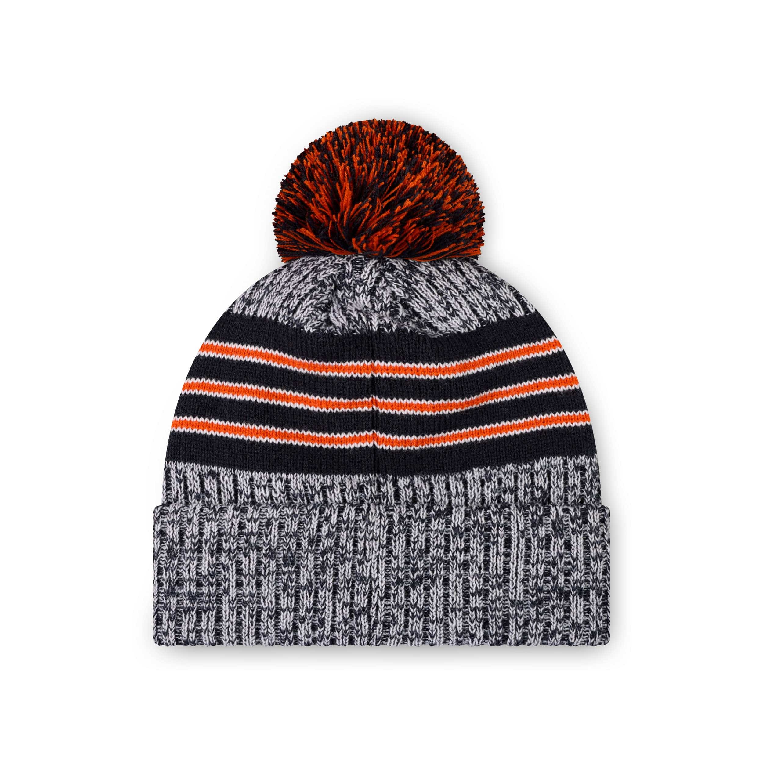 Chicago Bears NFL Heather Team Stripe Lined Pom Beanie - Image 2