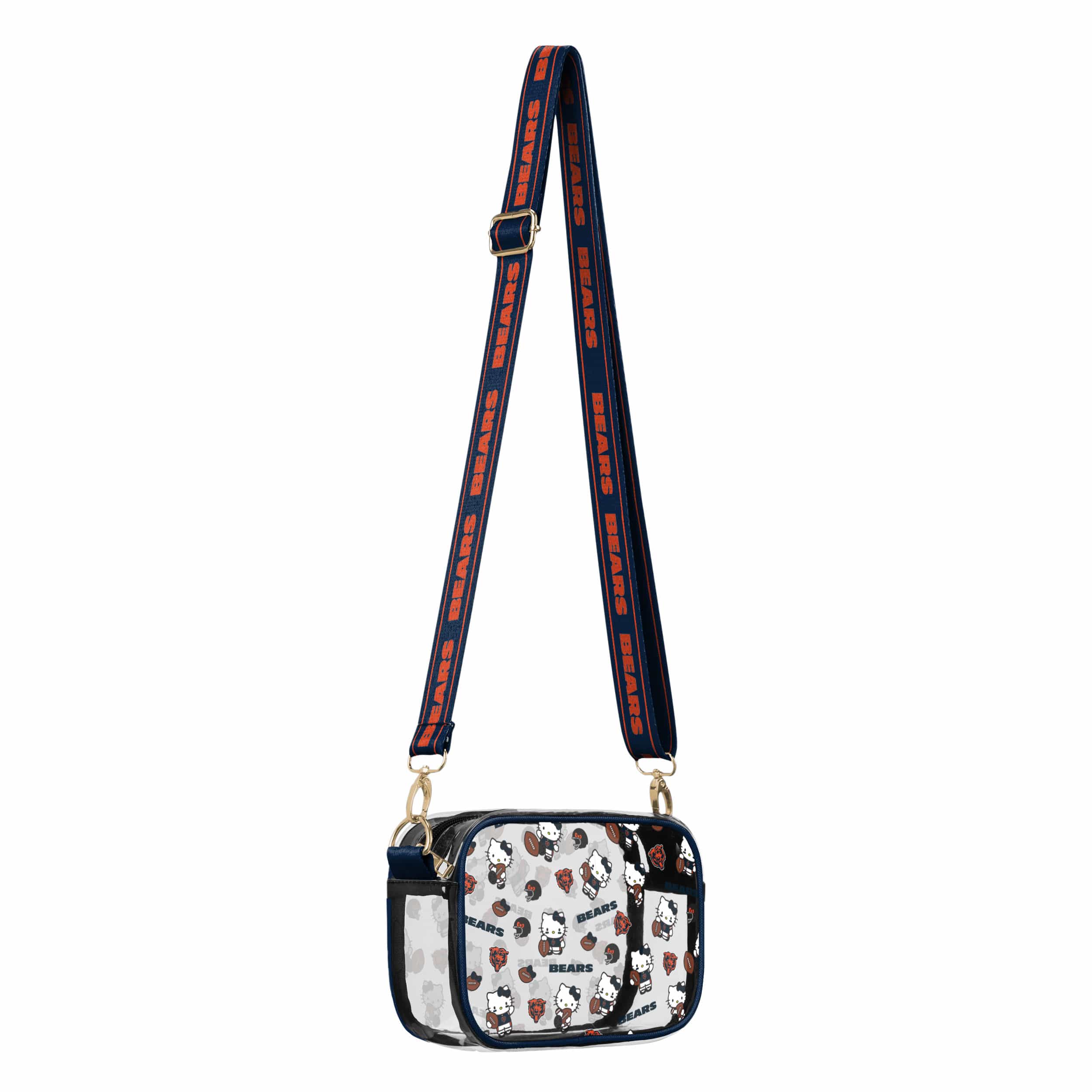 Chicago Bears NFL Hello Kitty® Clear Crossbody Bag - (PREORDER - SHIPS MID JUNE) - Image 2