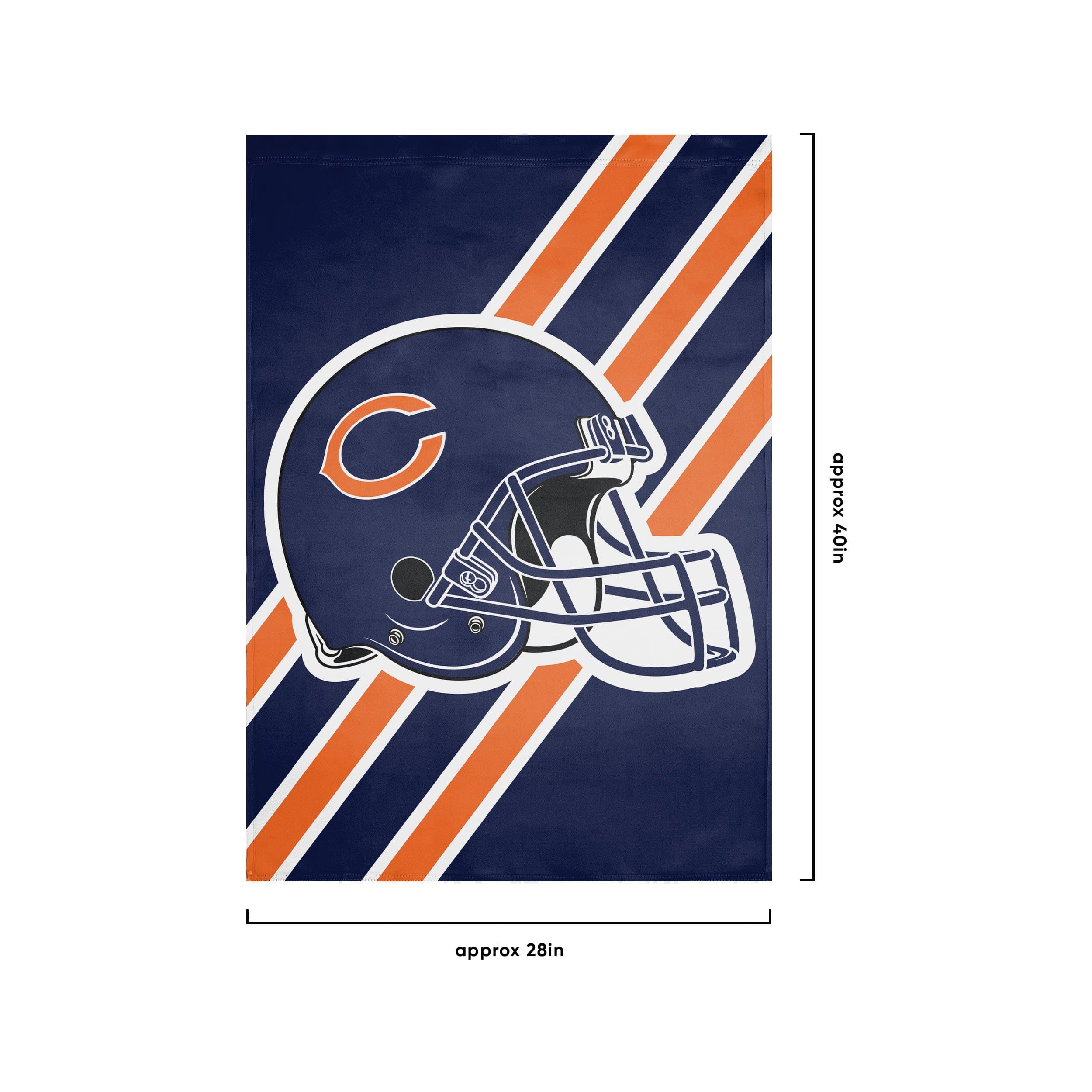 Chicago Bears NFL Helmet Vertical Flag - Image 3