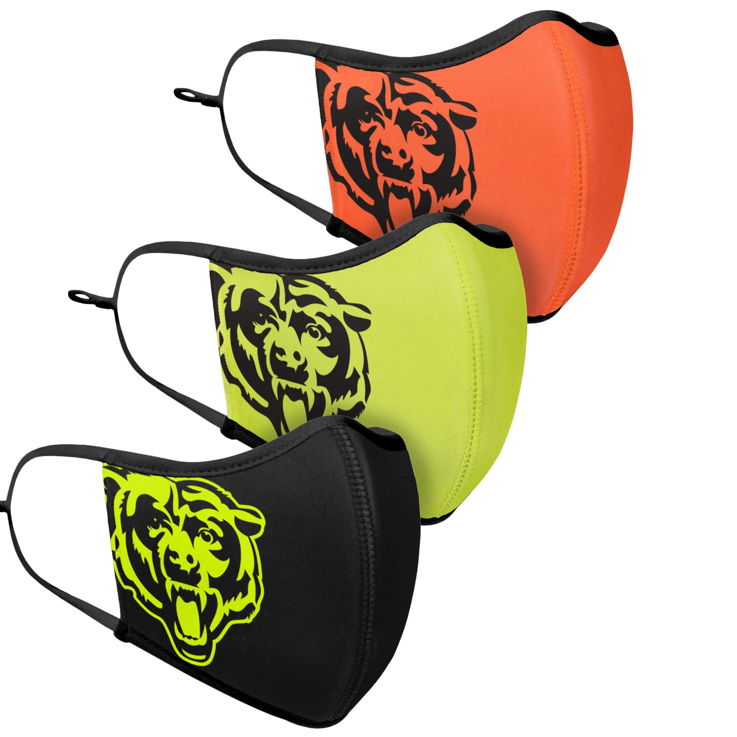 Chicago Bears NFL Highlights Sport 3 Pack Face Cover - Image 3