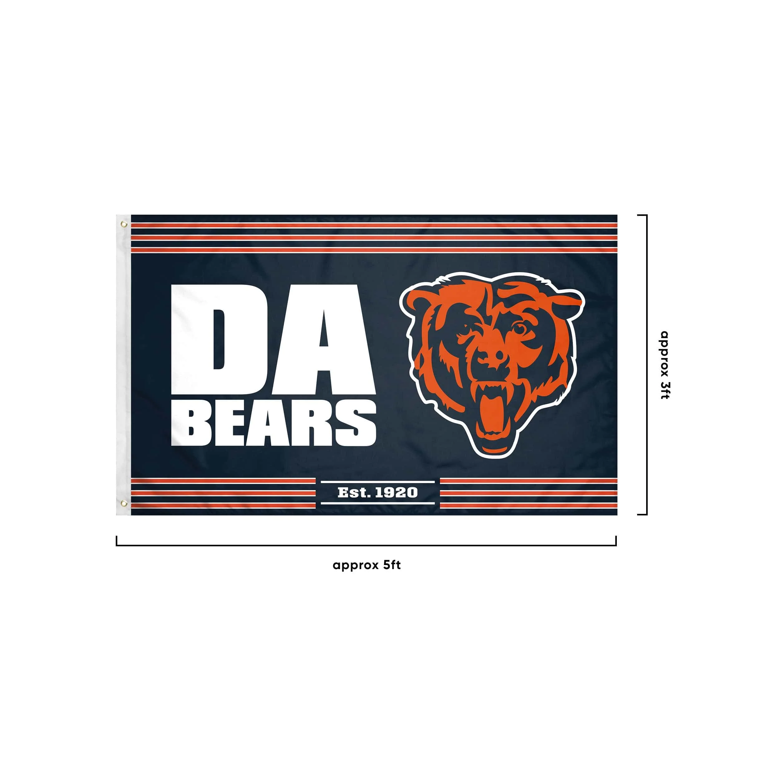 Chicago Bears NFL Horizontal Slogan Flag - Image 3