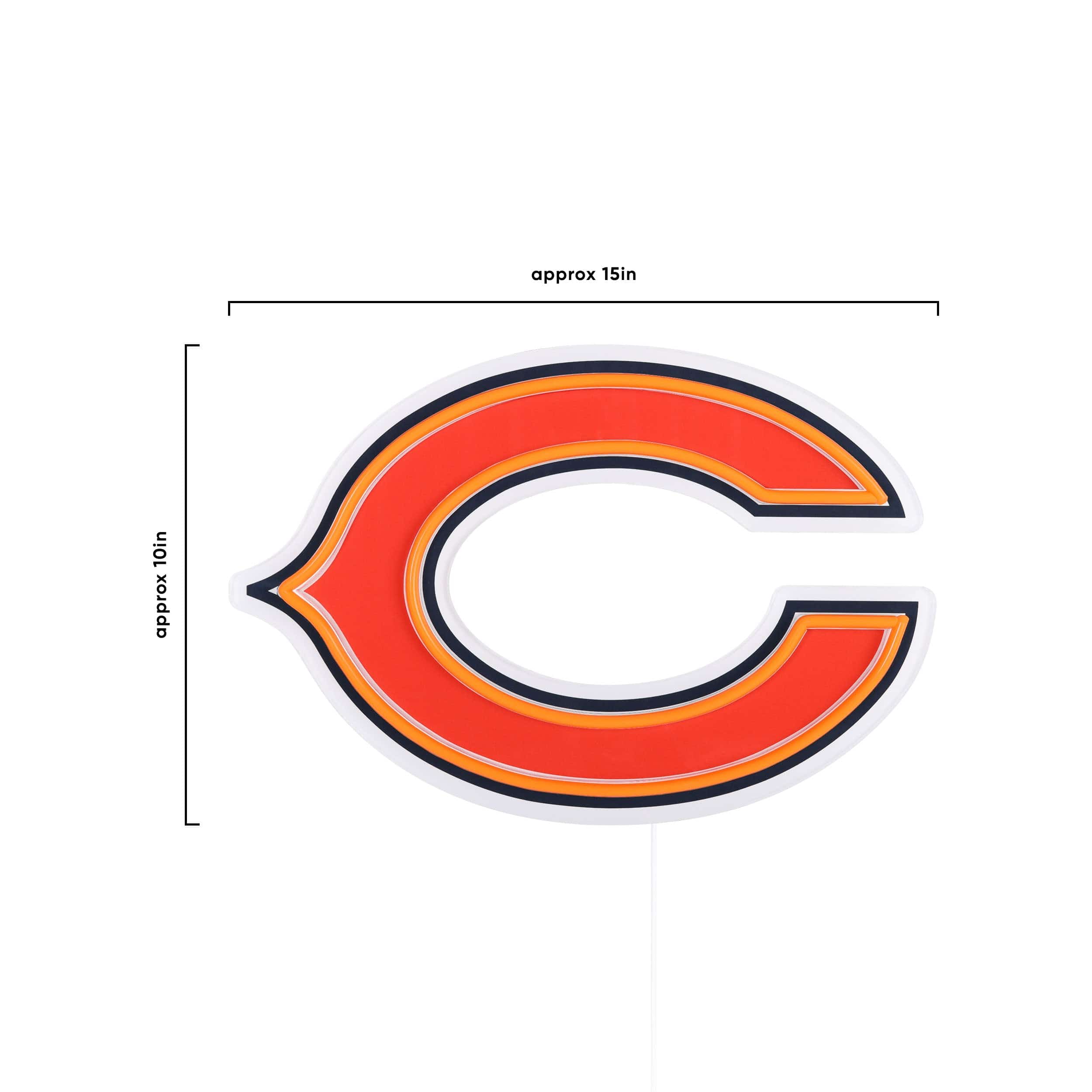 Chicago Bears NFL LED Neon Light Up Team Logo Sign - Image 5