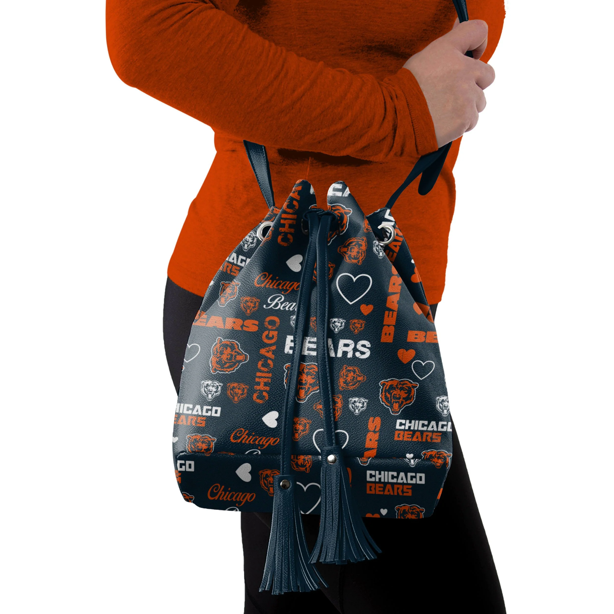 Chicago Bears NFL Logo Love Cinch Purse - Image 2