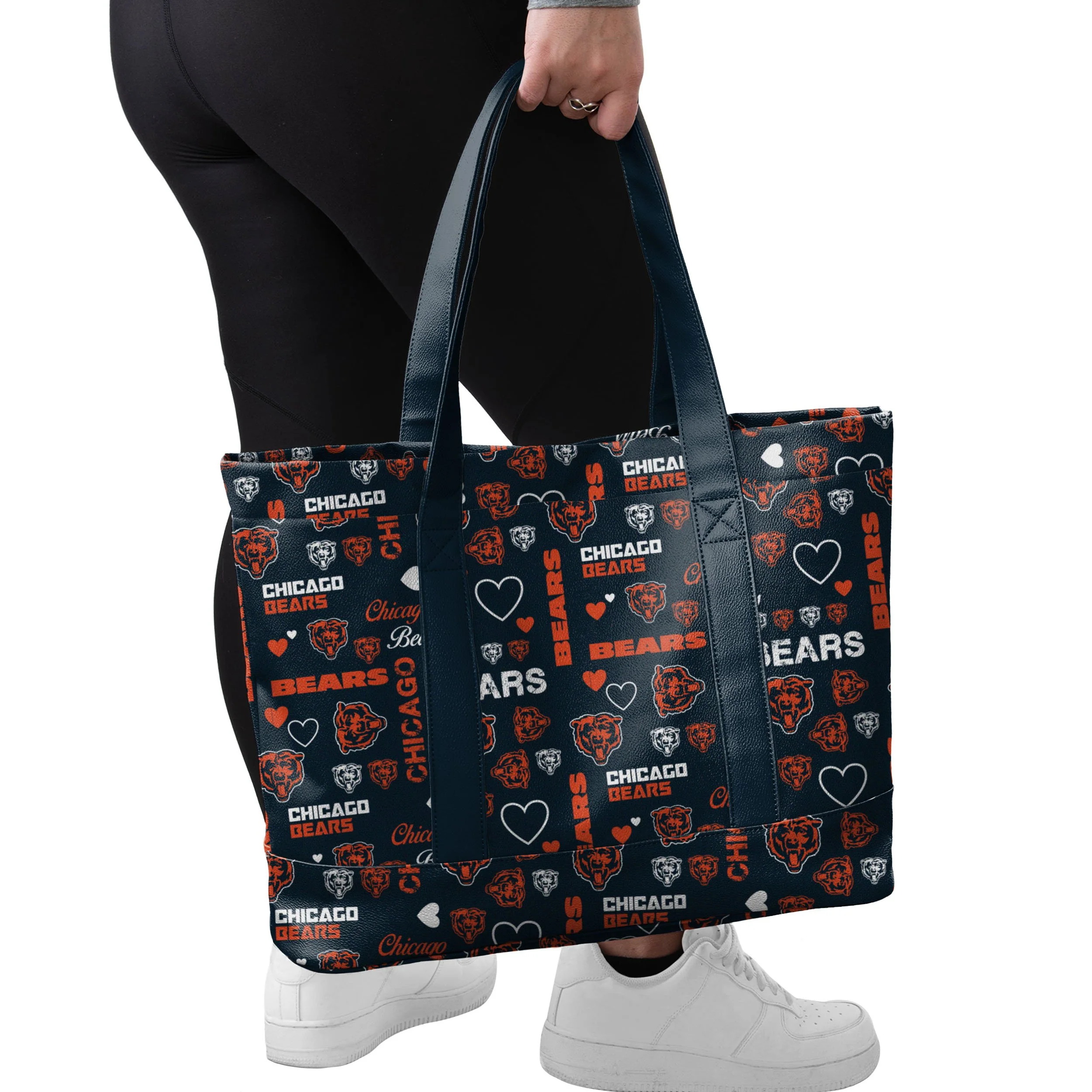 Chicago Bears NFL Logo Love Tote Bag - Image 2