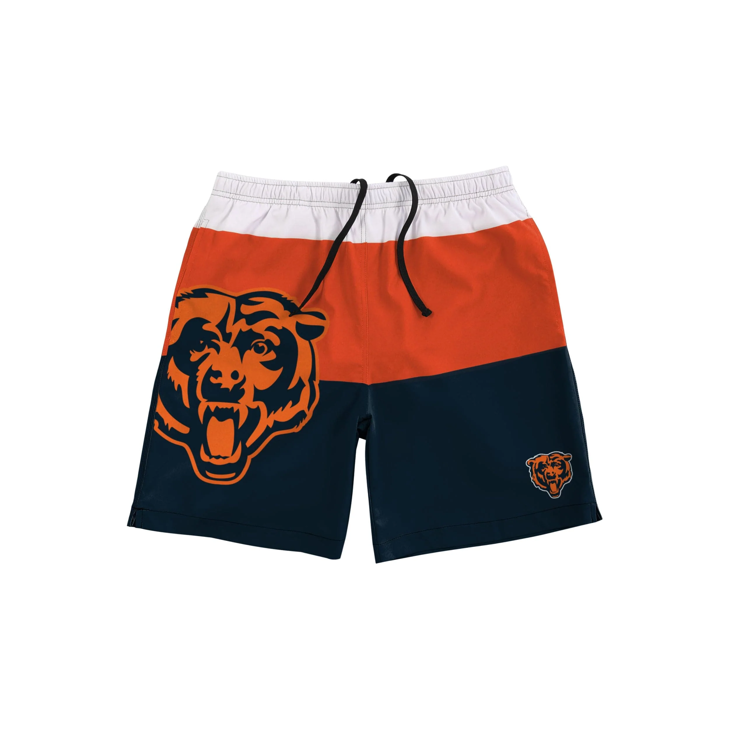 Chicago Bears NFL Mens 3 Stripe Big Logo Swimming Trunks - Image 4