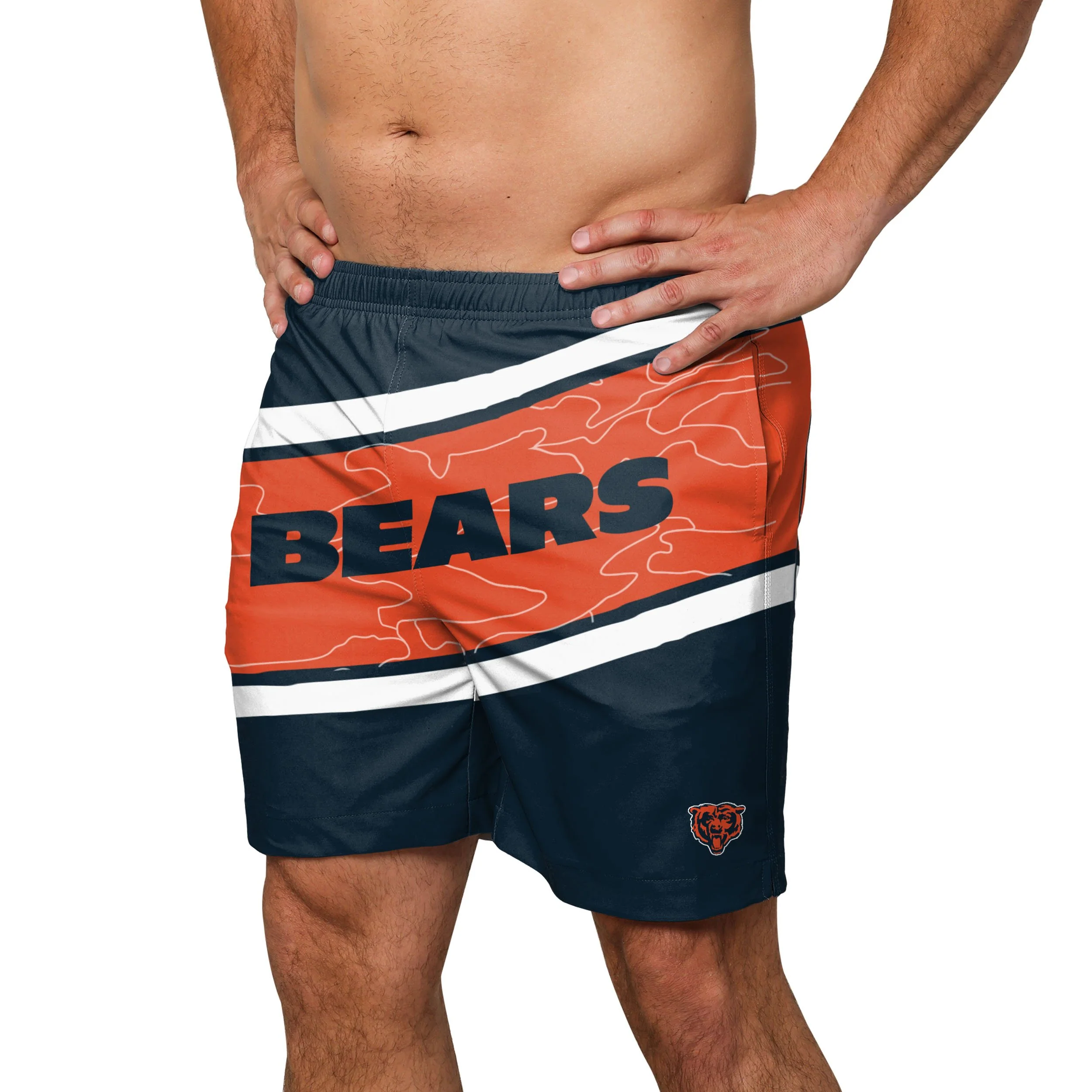 Chicago Bears NFL Mens Big Wordmark Swimming Trunks - Image 2