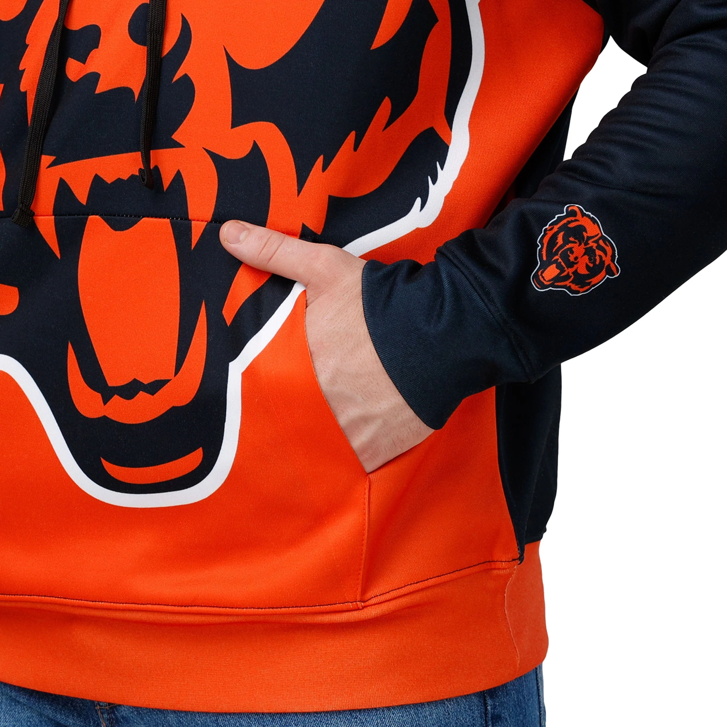 Chicago Bears NFL Mens Bold Logo Hoodie - Image 3