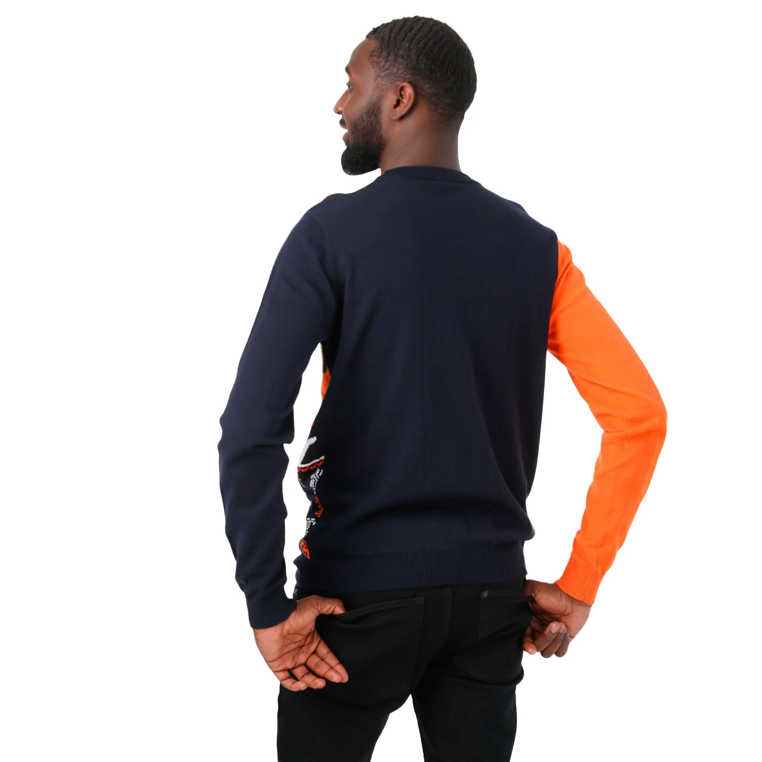 Chicago Bears NFL Mens Busy Block Snowfall Sweater - Image 3