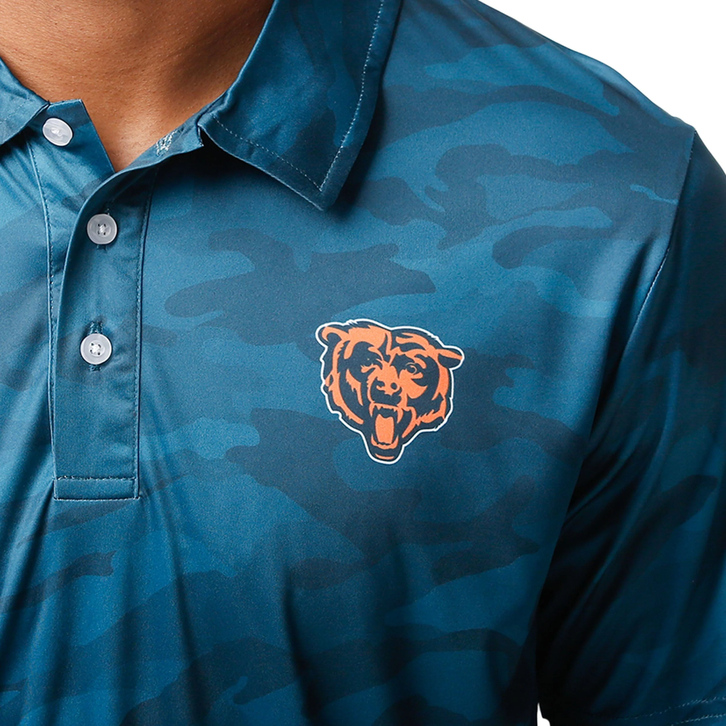Chicago Bears NFL Mens Color Camo Polyester Polo - Image 4
