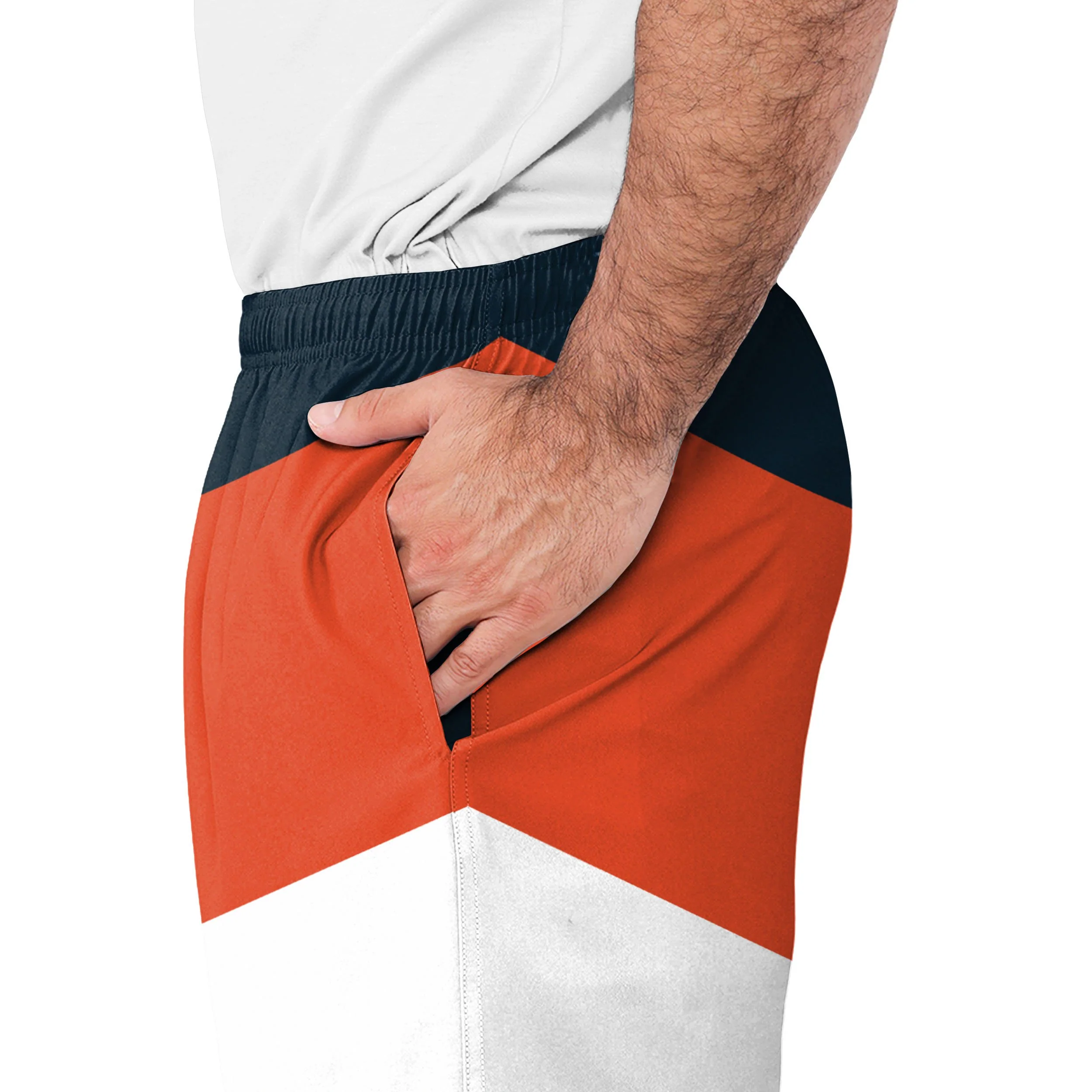 Chicago Bears NFL Mens Colorblock Double Down Liner Training Shorts - Image 5